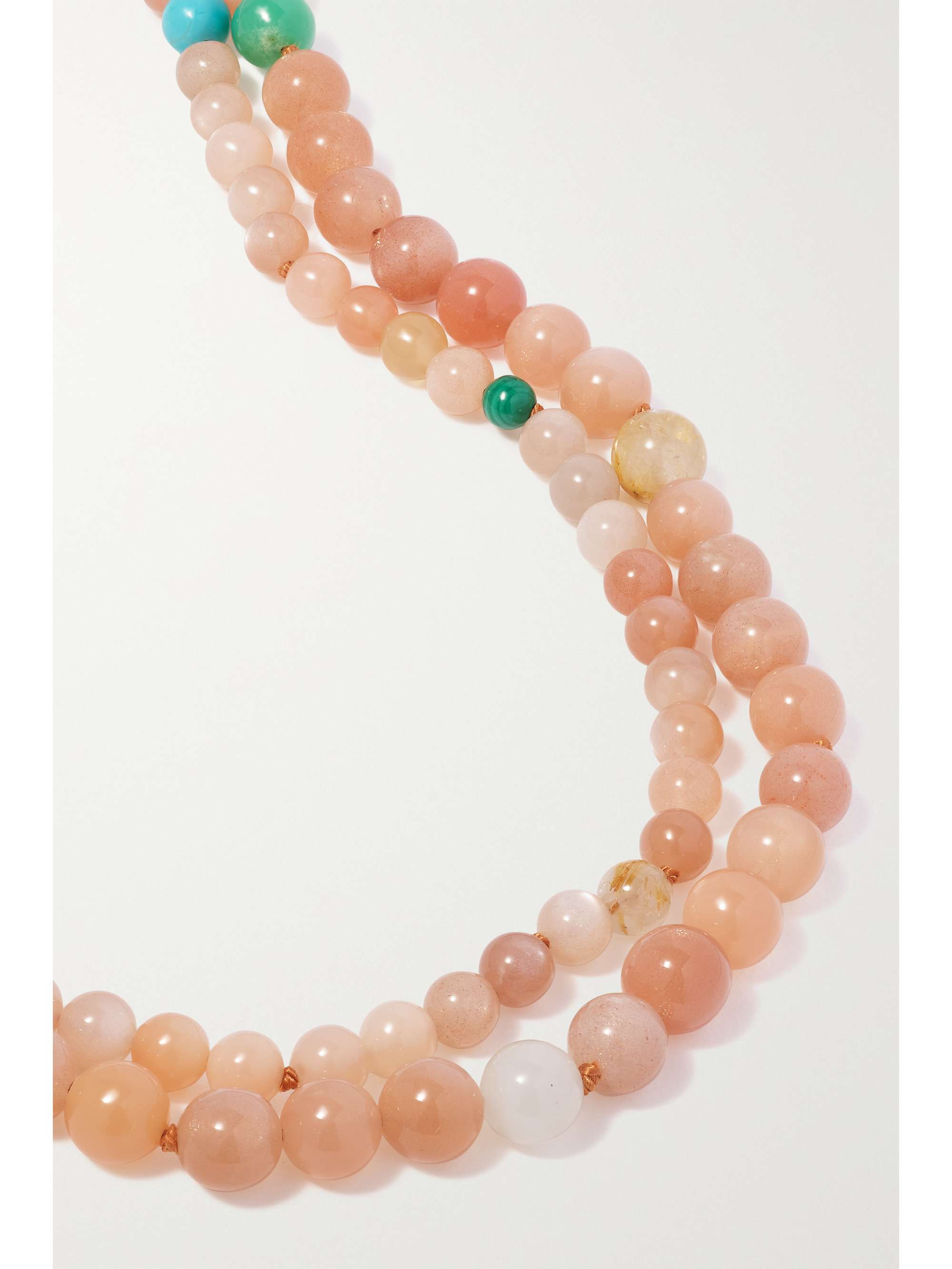 OLE LYNGGAARD COPENHAGEN Set of two 18-karat gold multi-stone necklaces