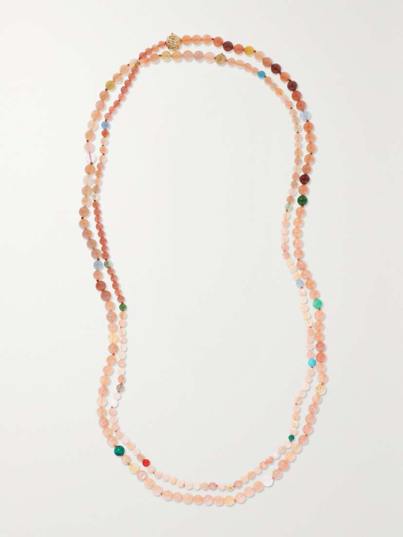 OLE LYNGGAARD COPENHAGEN Set Of Two 18-karat Gold Multi-stone Necklaces