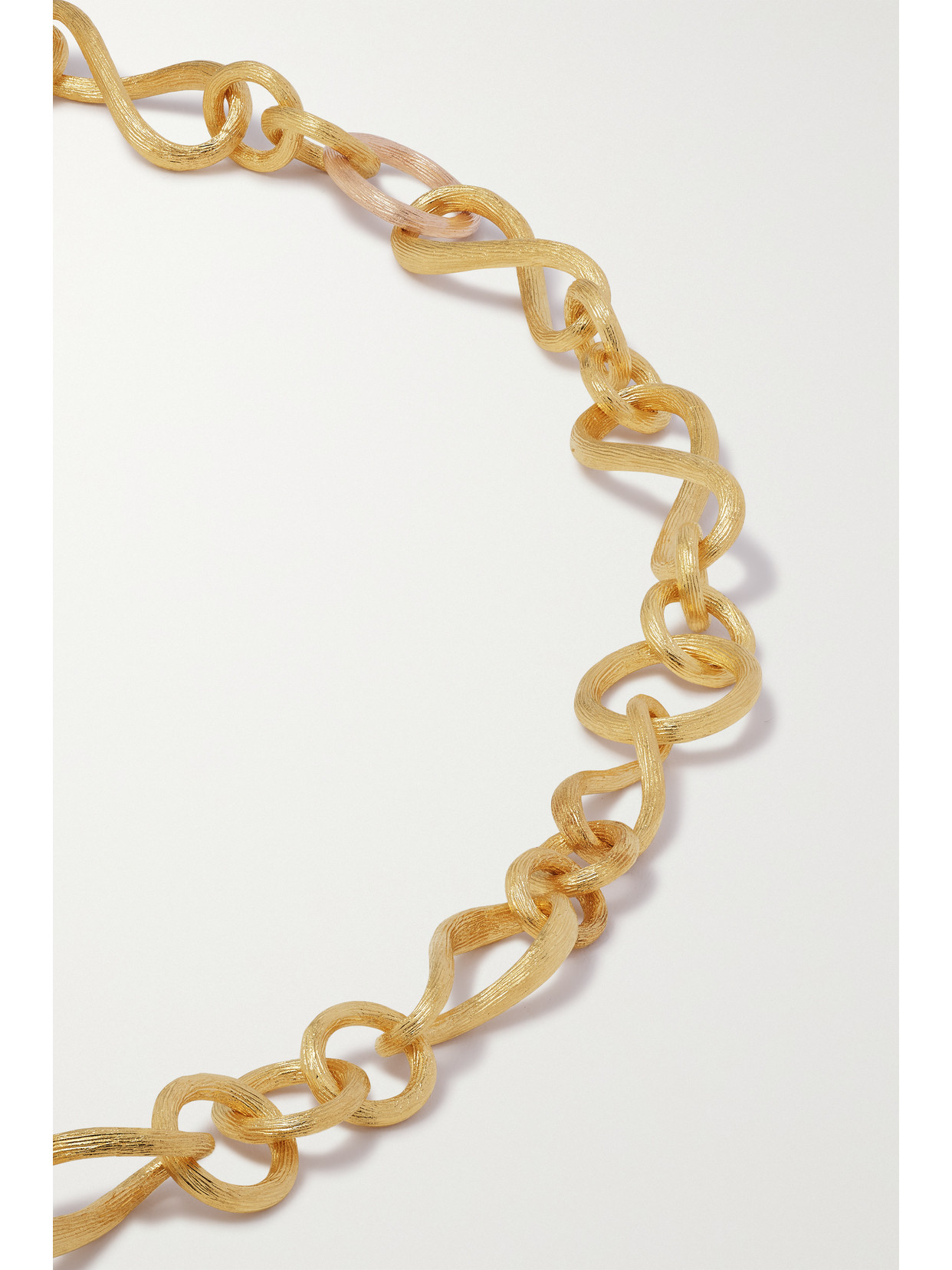 Shop Ole Lynggaard Copenhagen Love Small 18-karat Yellow And Rose Gold Necklace