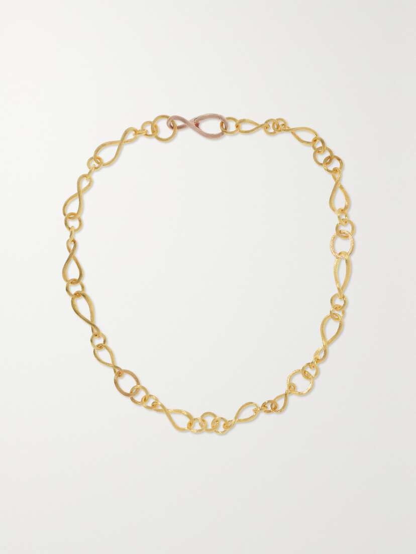 OLE LYNGGAARD COPENHAGEN Love Small 18-karat Yellow And Rose Gold Necklace