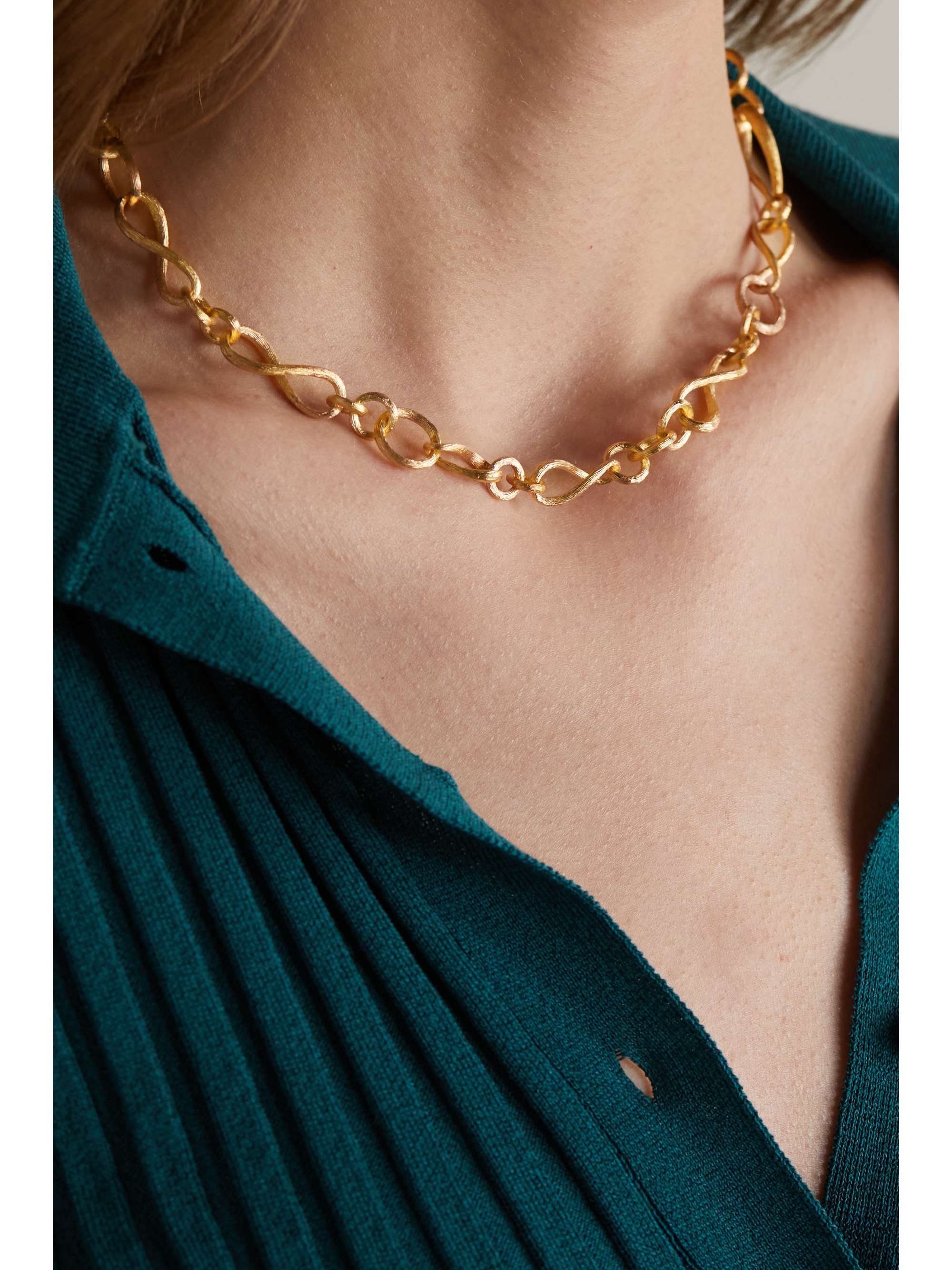 OLE LYNGGAARD COPENHAGEN Love small 18-karat yellow and rose gold necklace