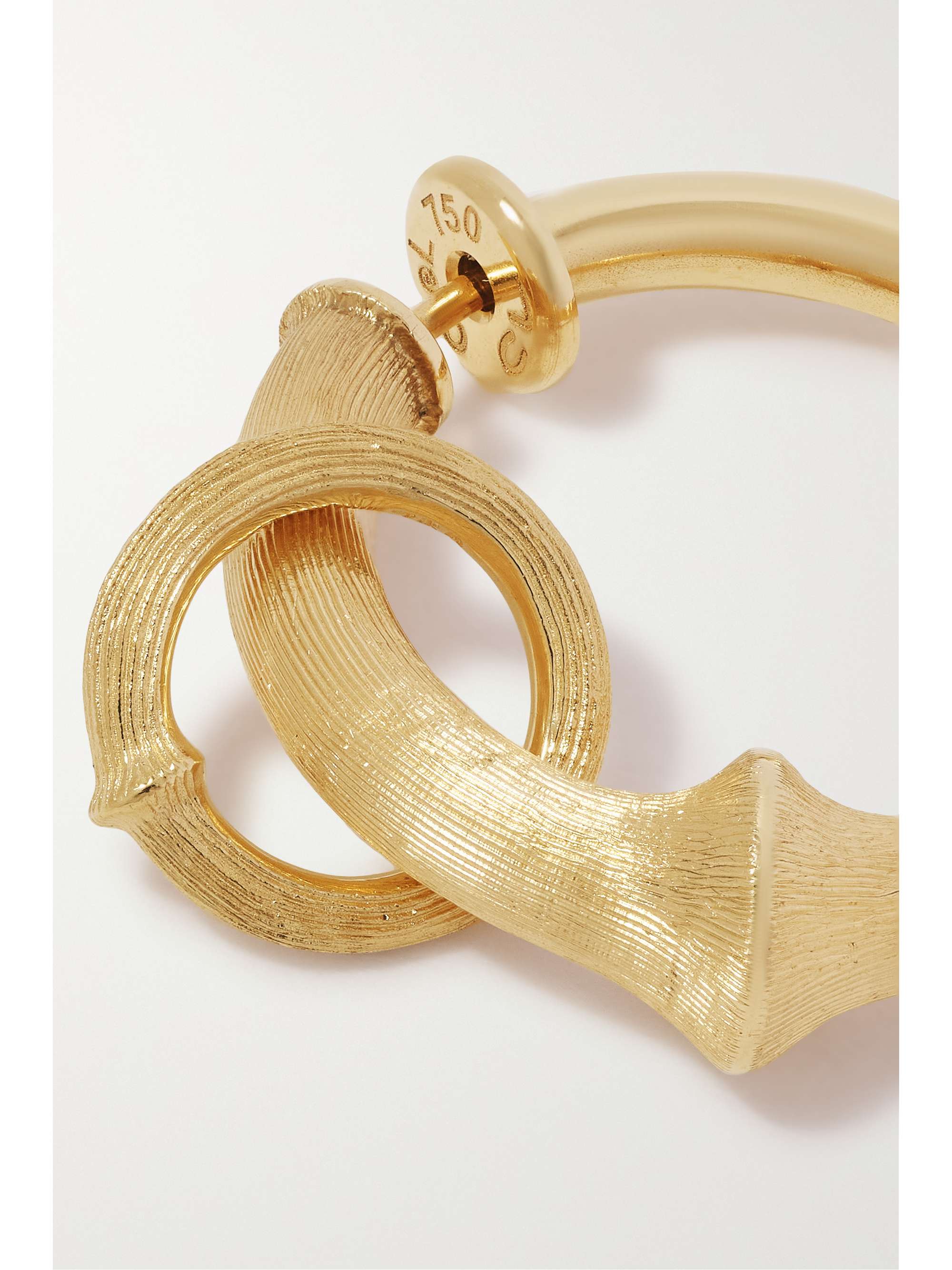 OLE LYNGGAARD COPENHAGEN Nature small 18-karat gold single hoop earring