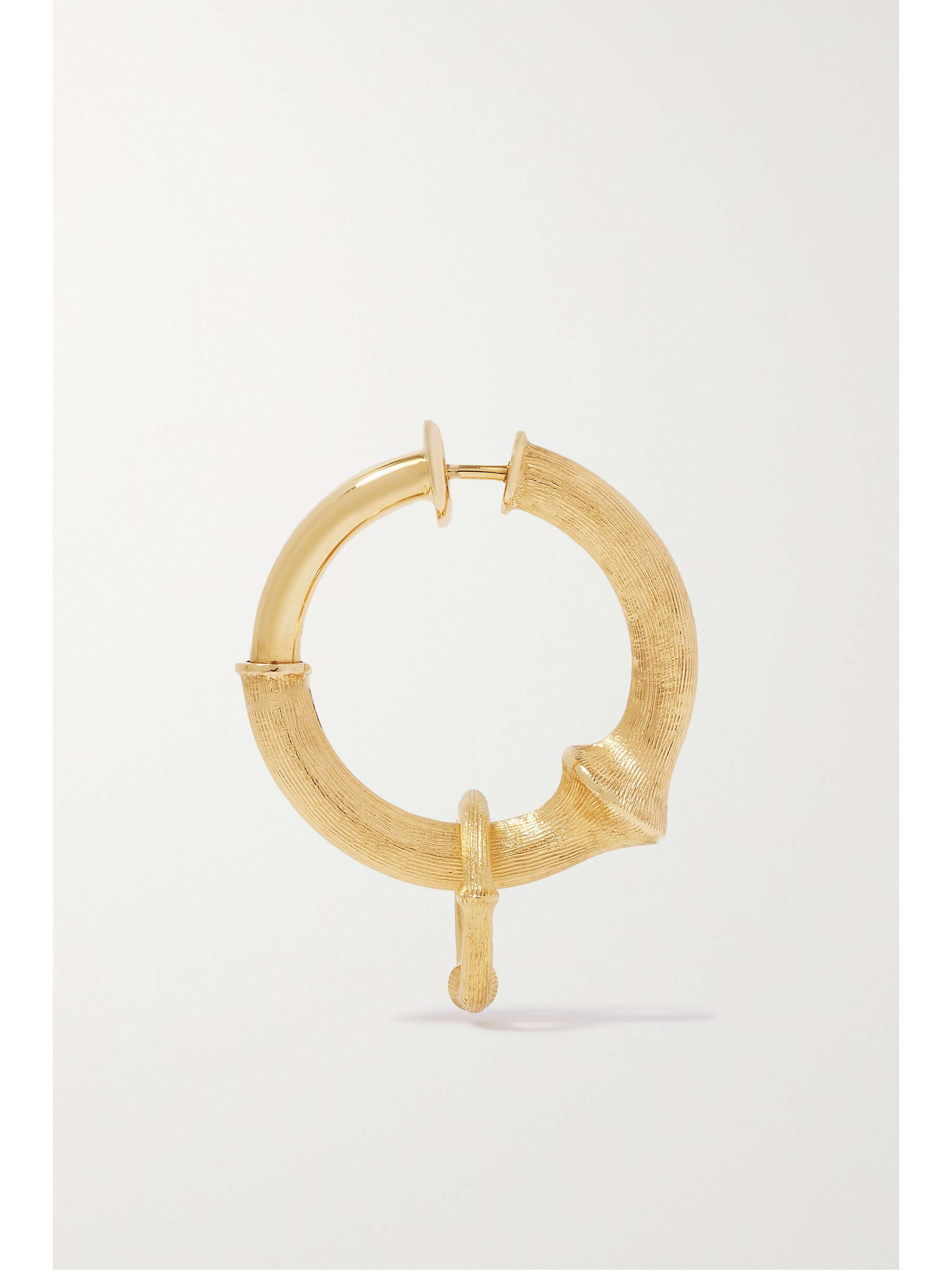 OLE LYNGGAARD COPENHAGEN Nature small 18-karat gold single hoop earring