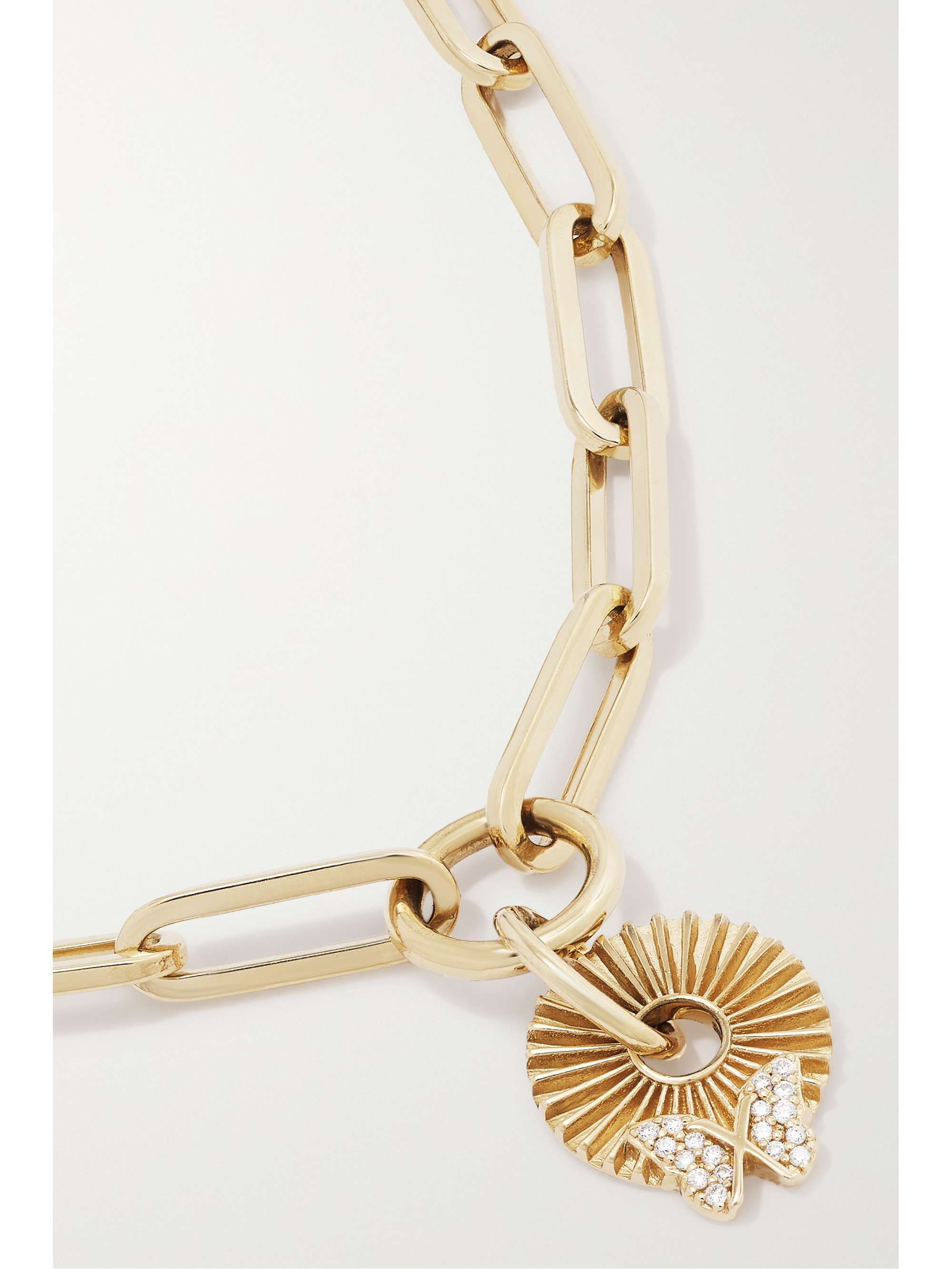 FOUNDRAE Butterfly 18-karat gold diamond bracelet