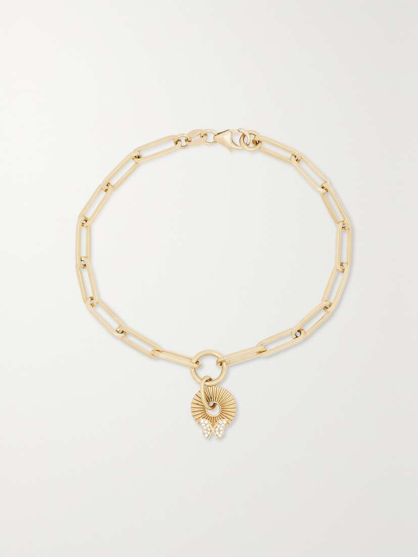 Foundrae Butterfly 18-karat Diamond Bracelet