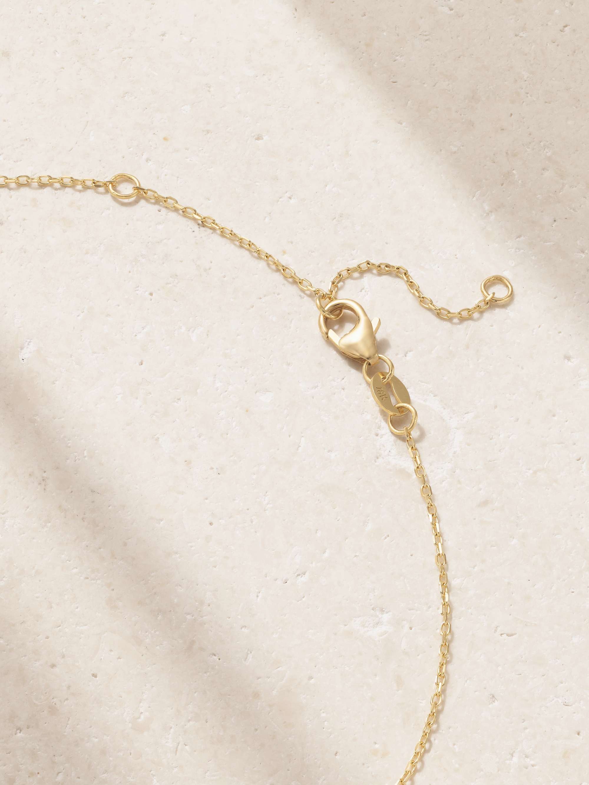 FOUNDRAE Disk Drop 18-karat gold diamond necklace