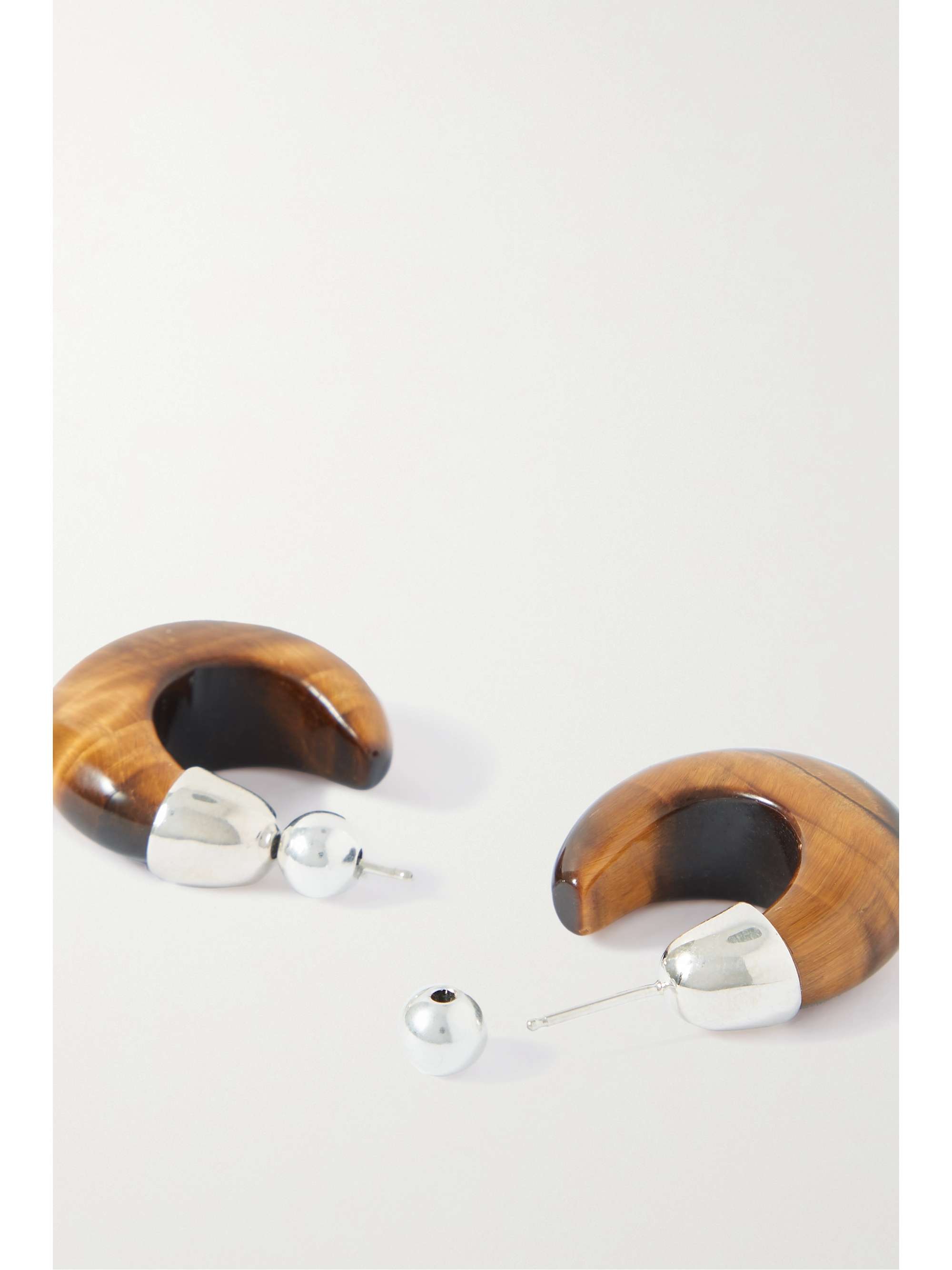 SOPHIE BUHAI シルバートーン タイガーアイ フープピアス