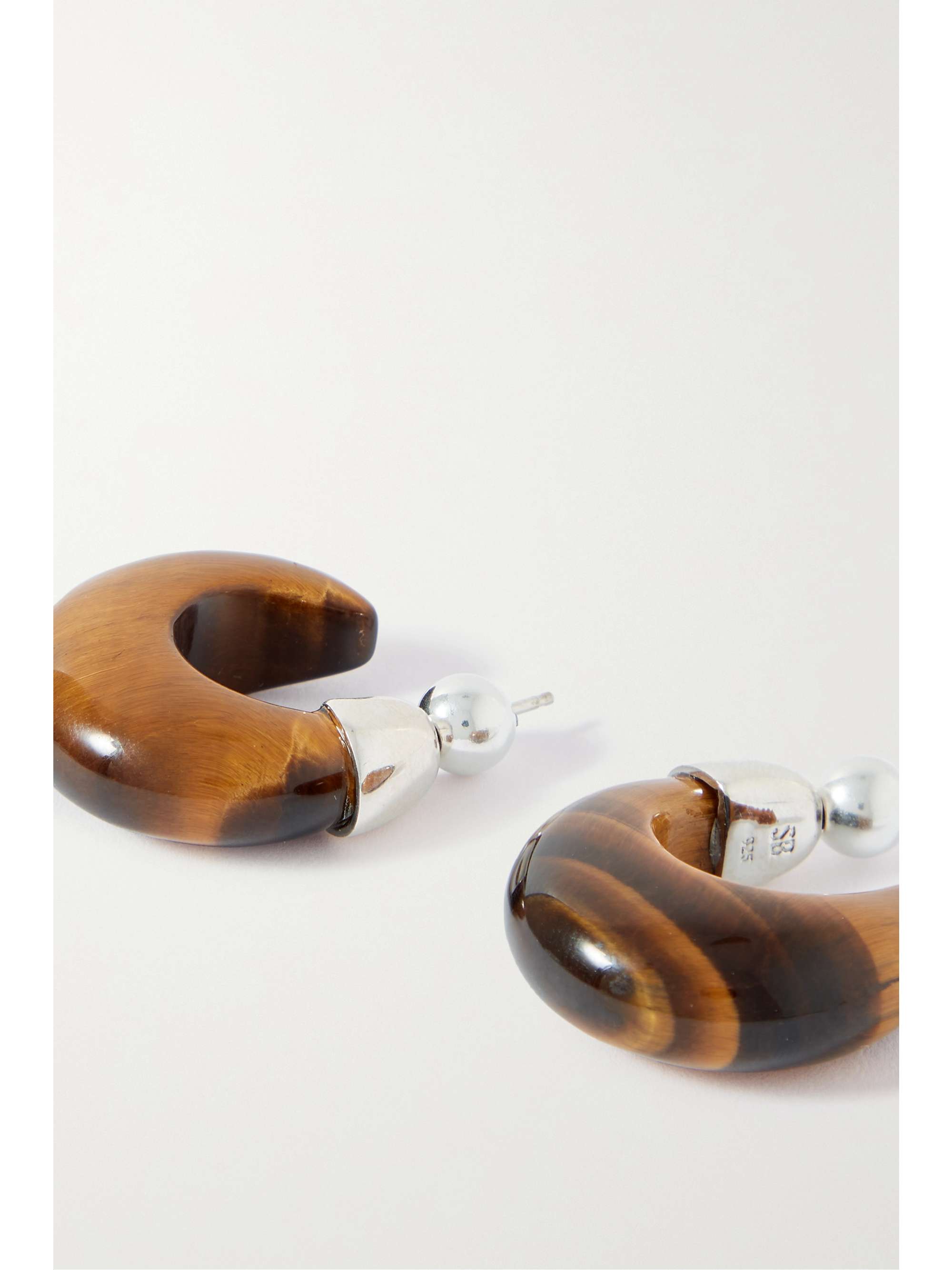 SOPHIE BUHAI シルバートーン タイガーアイ フープピアス