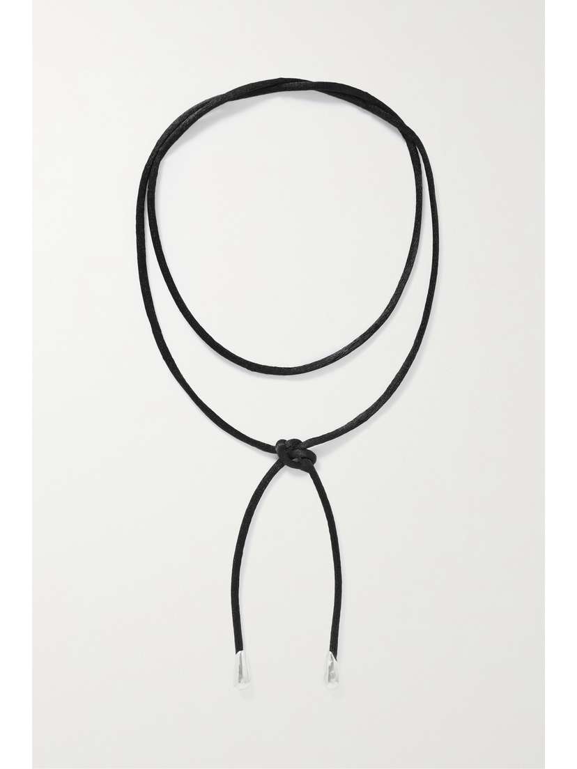 Sophie Buhai + Net Sustain Satin And Silver Choker