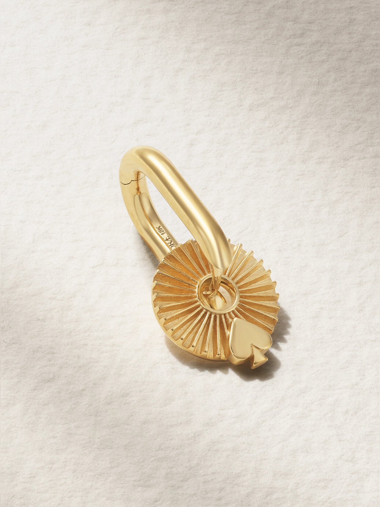 Foundrae Reverie 18-karat Gold Single Hoop Earring In White