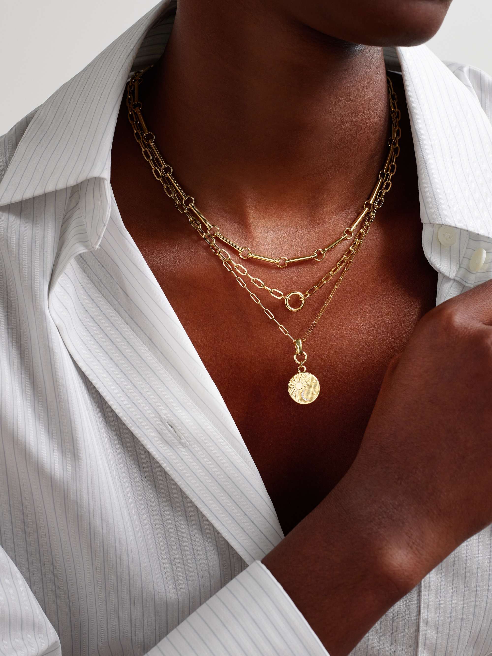 FOUNDRAE Element 18-karat gold necklace