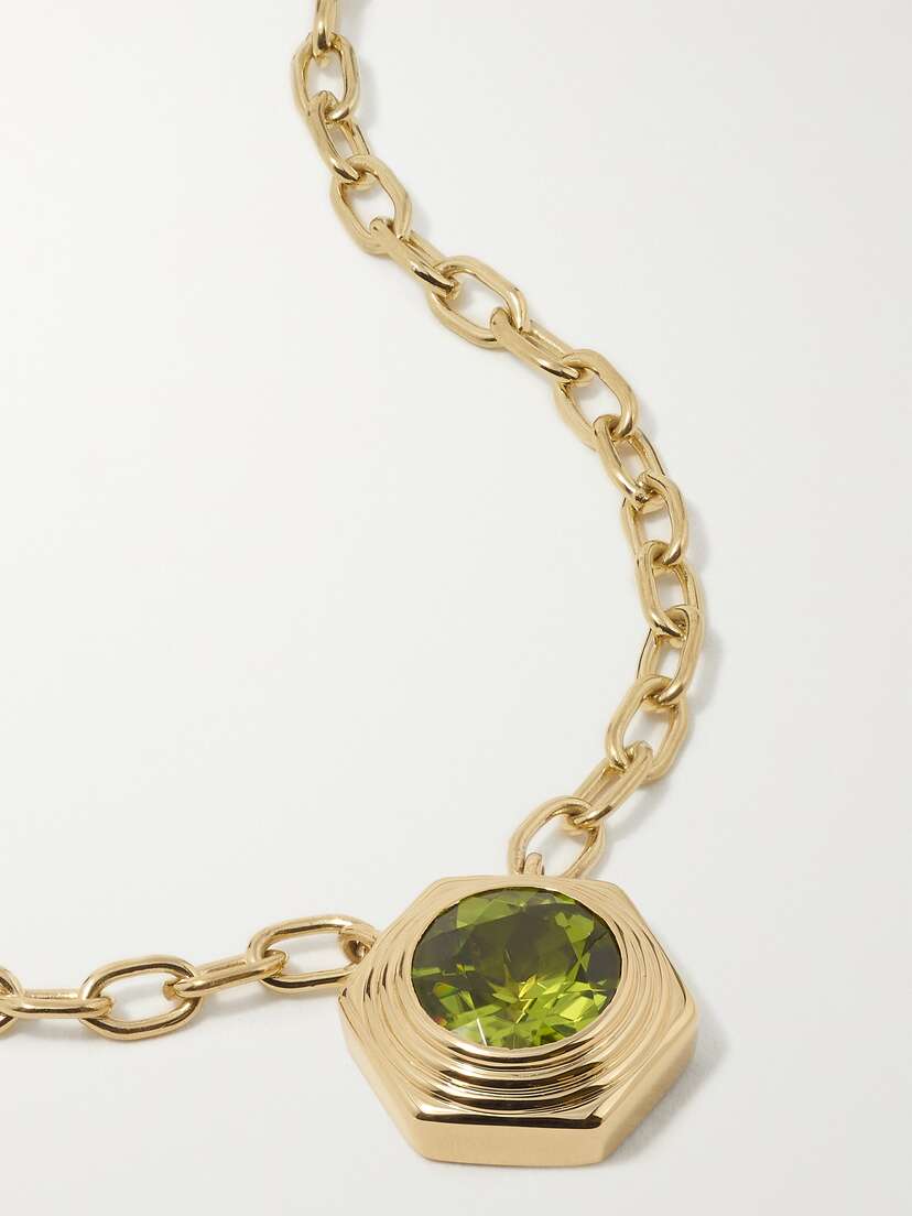Harwell Godfrey Hexed 18-karat Gold Peridot Necklace