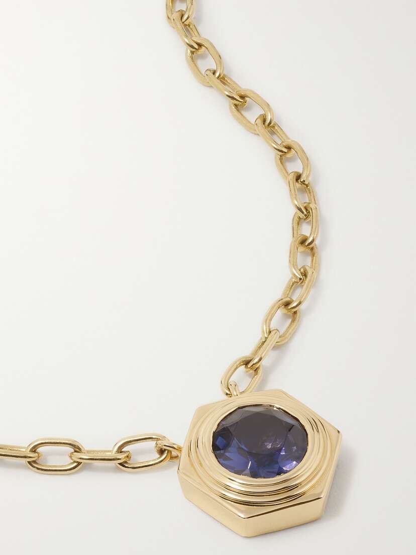 Harwell Godfrey Hexed 18-karat Gold Iolite Necklace