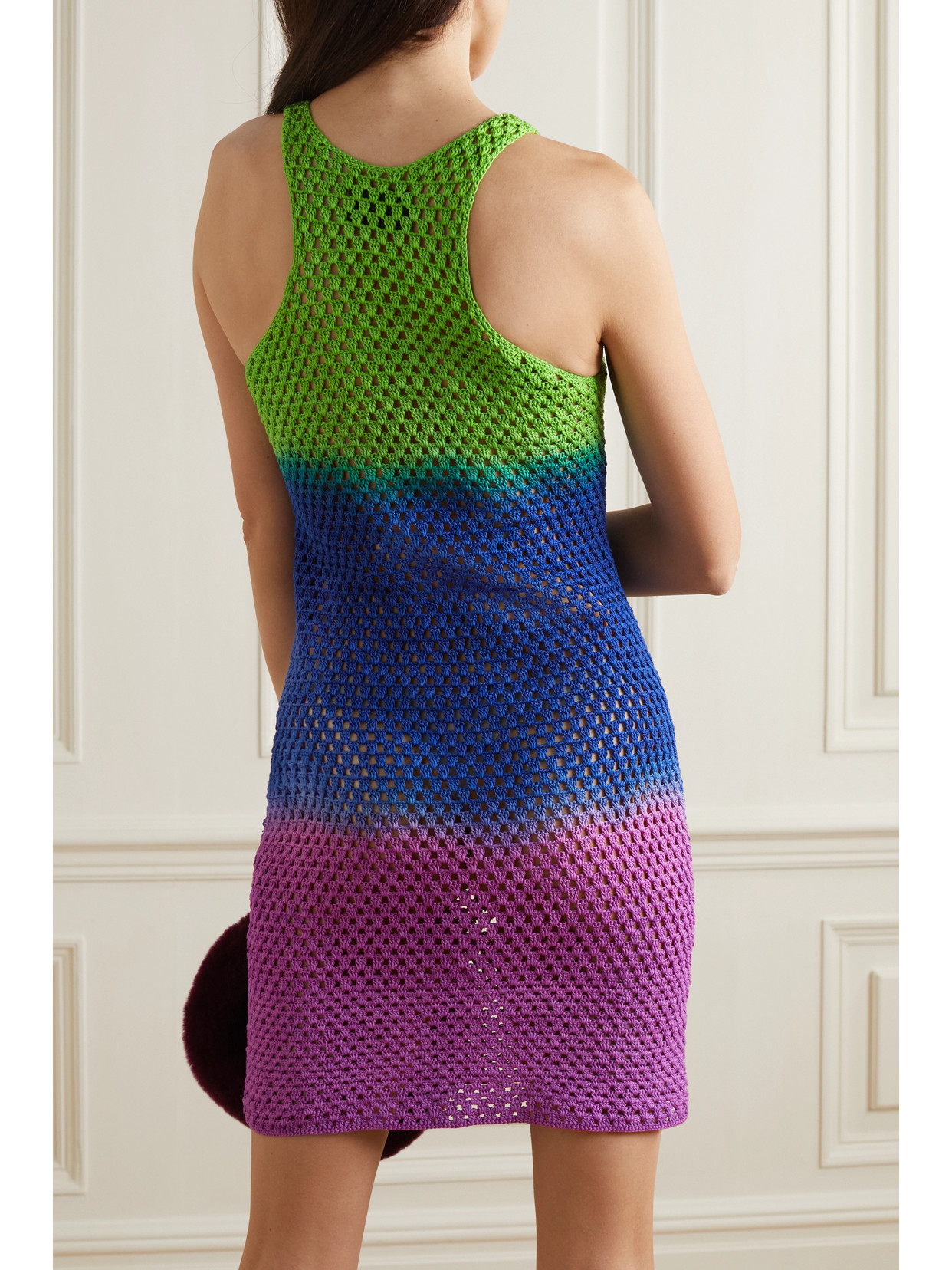 Agr Women's Dip-dyed Crochet Cotton Minidress In Neutral