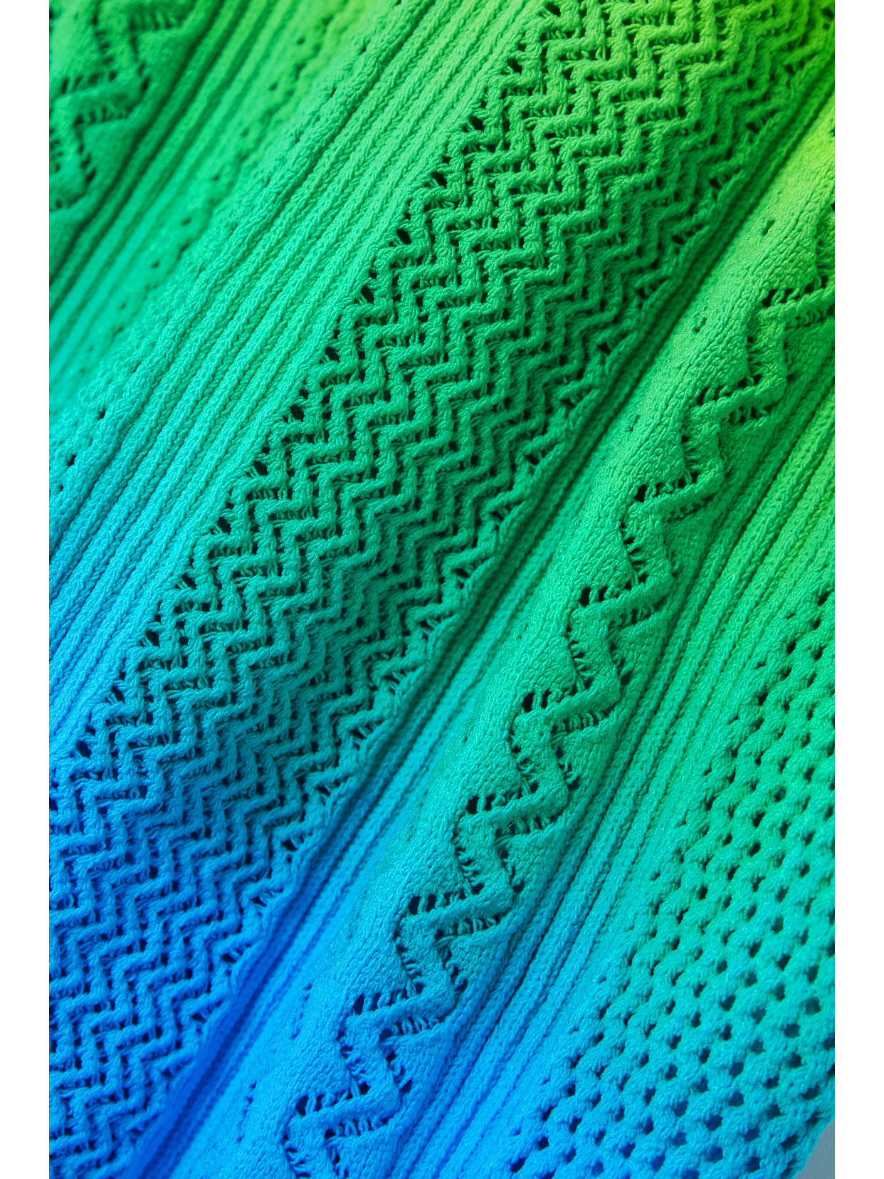 AGR OMBRÉ POINTELLE-KNIT MINI DRESS