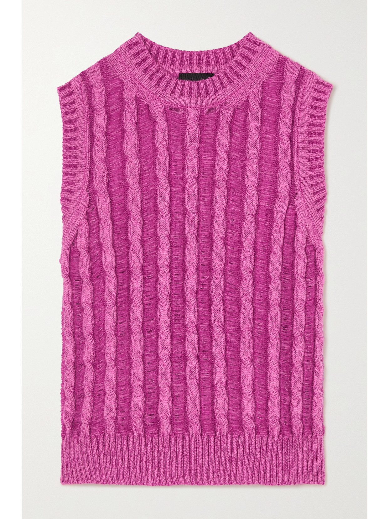 AGR - Cable-knit Vest - Pink