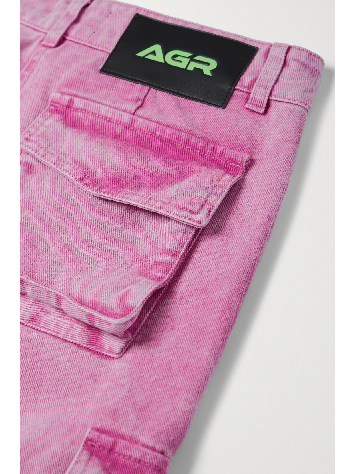 AGR DENIM WIDE-LEG CARGO PANTS
