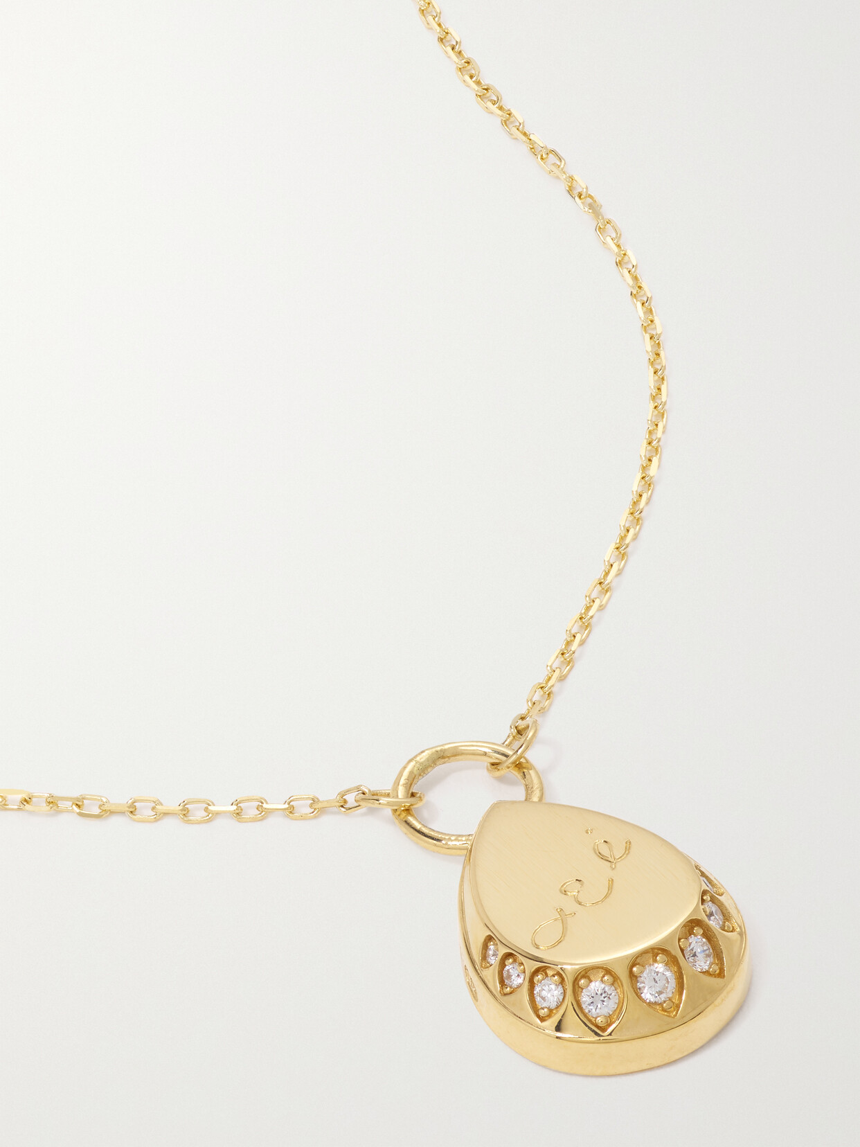 Foundrae Pear 18-karat Diamond Necklace