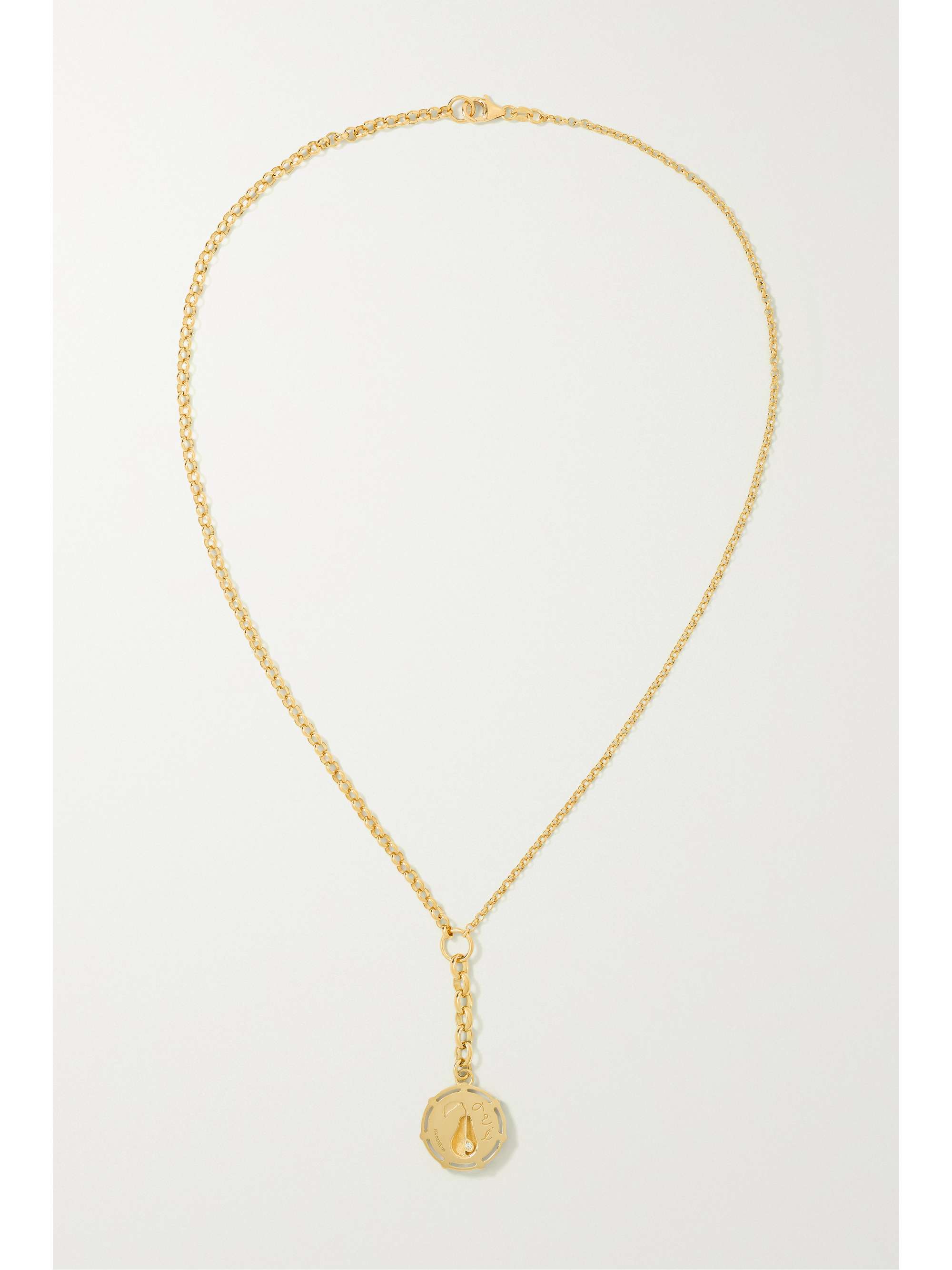 FOUNDRAE Forever and Always a Pair 18-karat gold diamond necklace