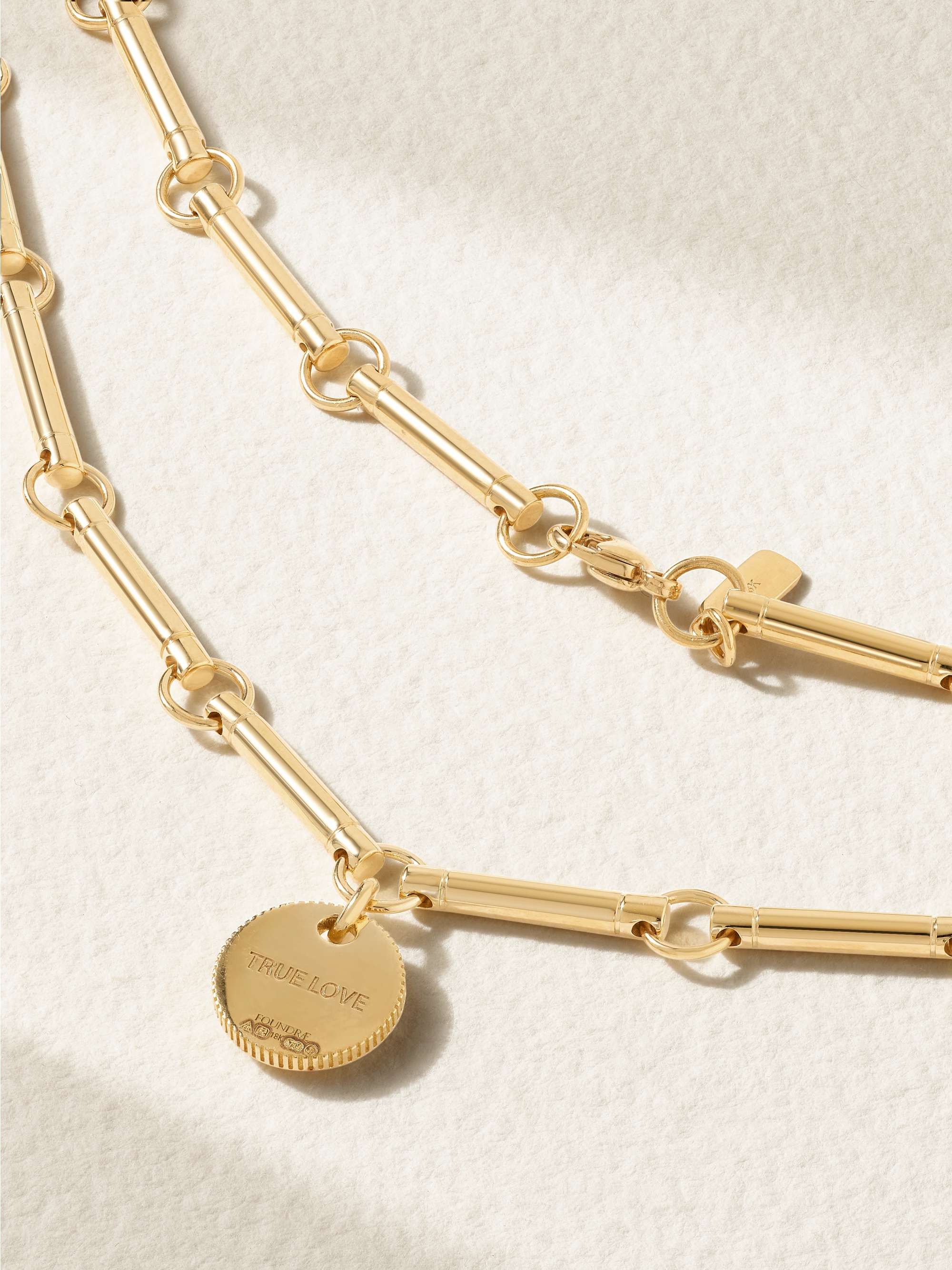 FOUNDRAE True Love 18-karat gold diamond necklace