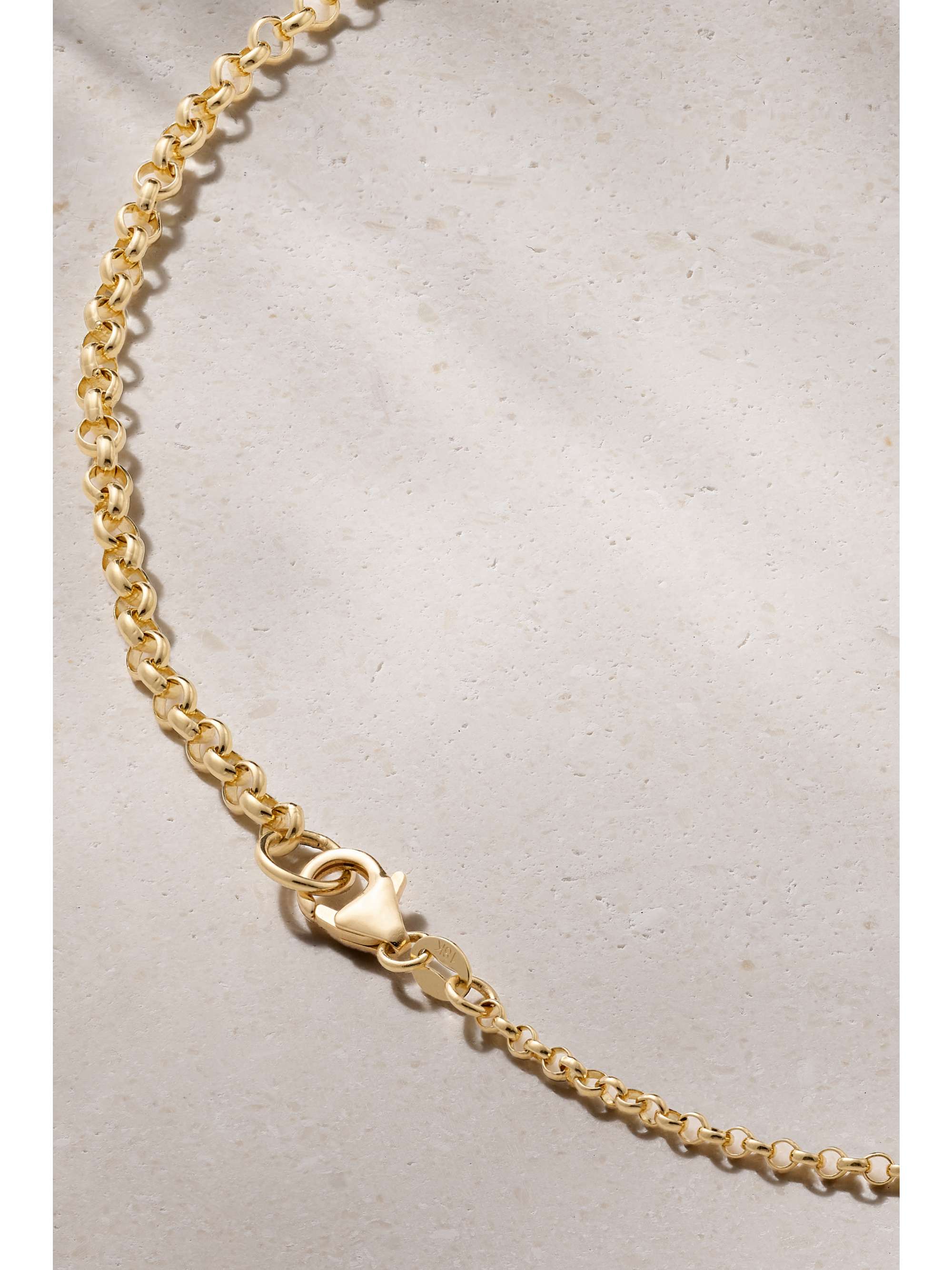 FOUNDRAE Wholeness 18-karat gold, enamel and diamond necklace