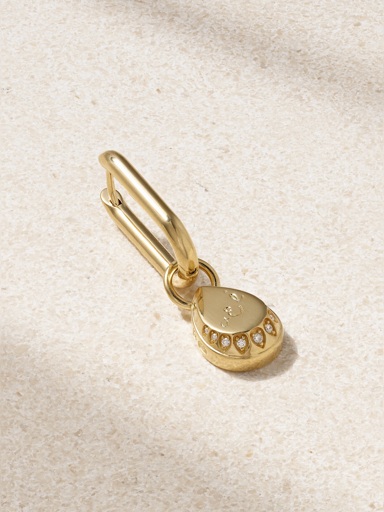 Foundrae - 18-karat Gold Diamond Single Earring - One size