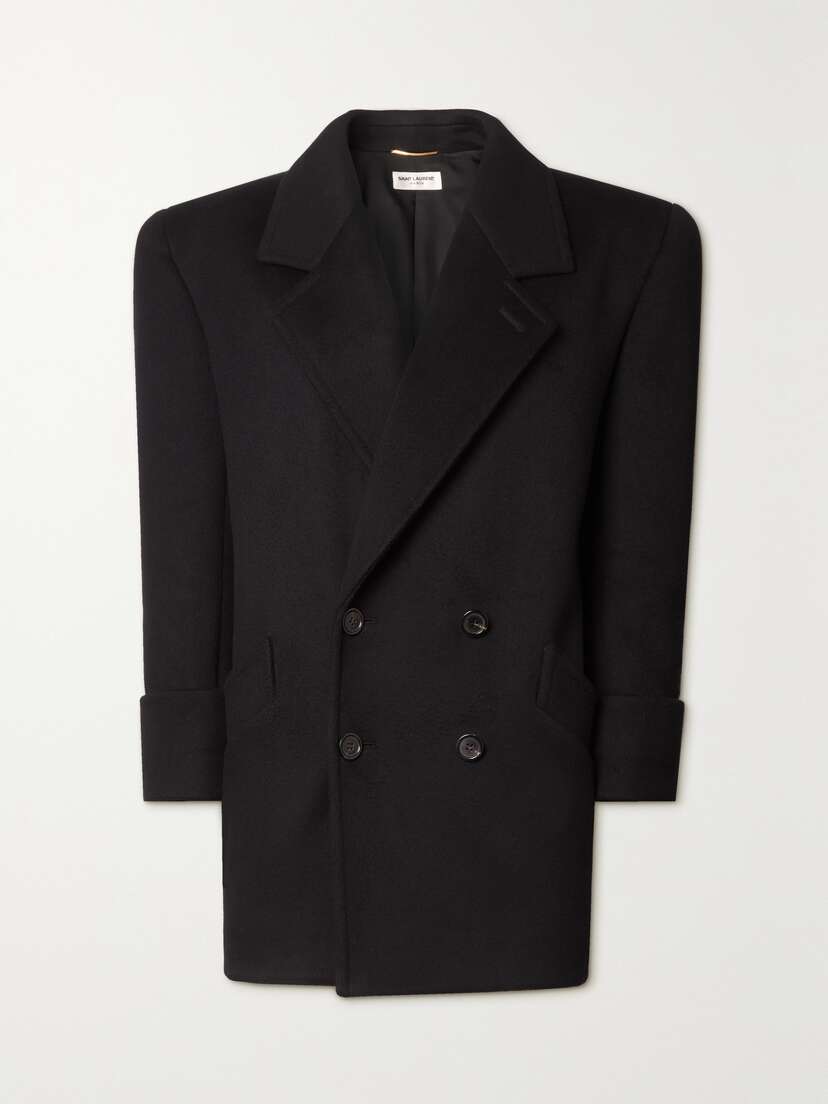 Saint Laurent Double-breasted Wool-felt Coat