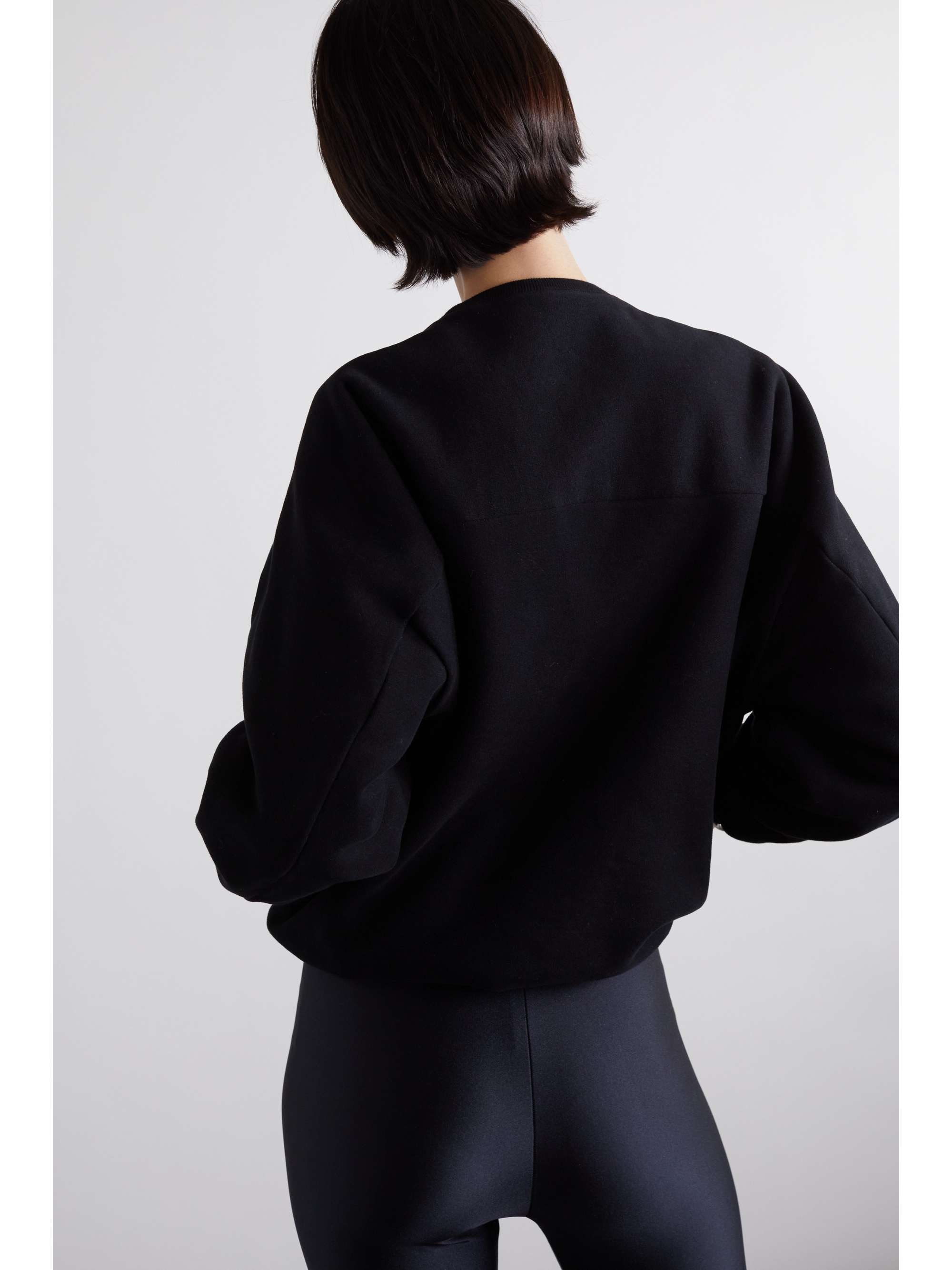 SAINT LAURENT Embroidered cotton-jersey sweatshirt