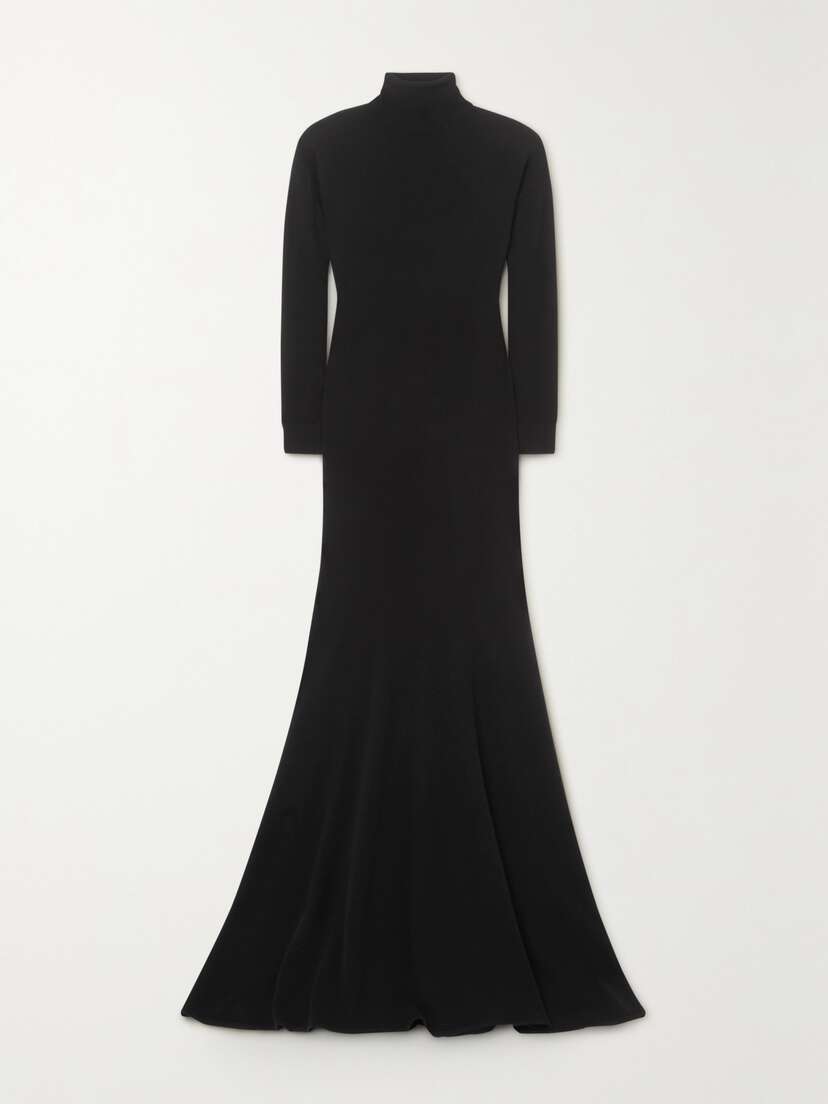 SAINT LAURENT Cashmere Turtleneck Gown