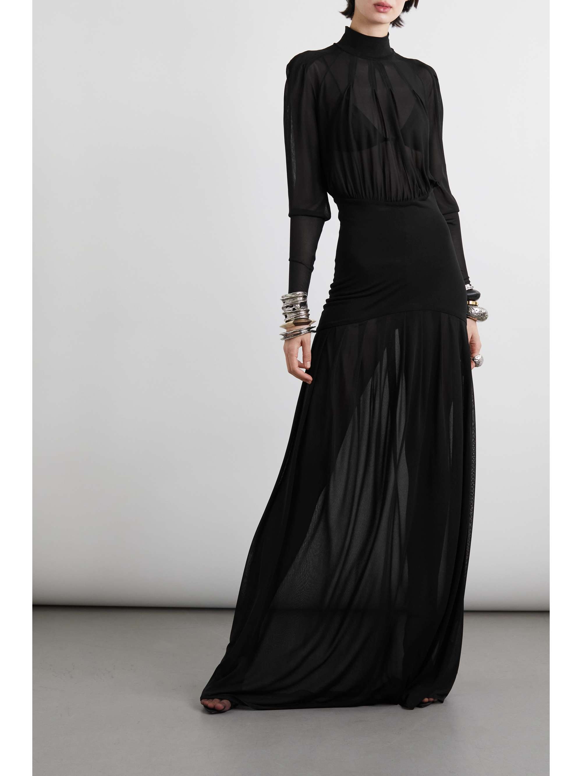 Jersey Roll Neck Maxi Dress