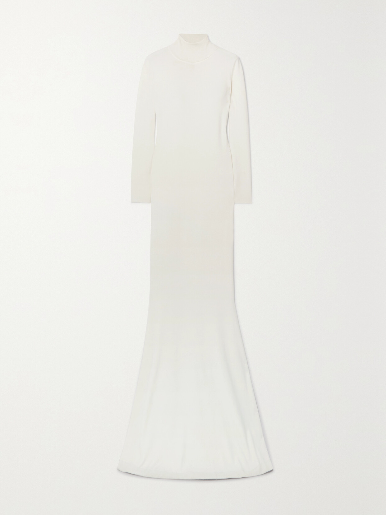 SAINT LAURENT Wool Turtleneck Maxi Dress - Ivory