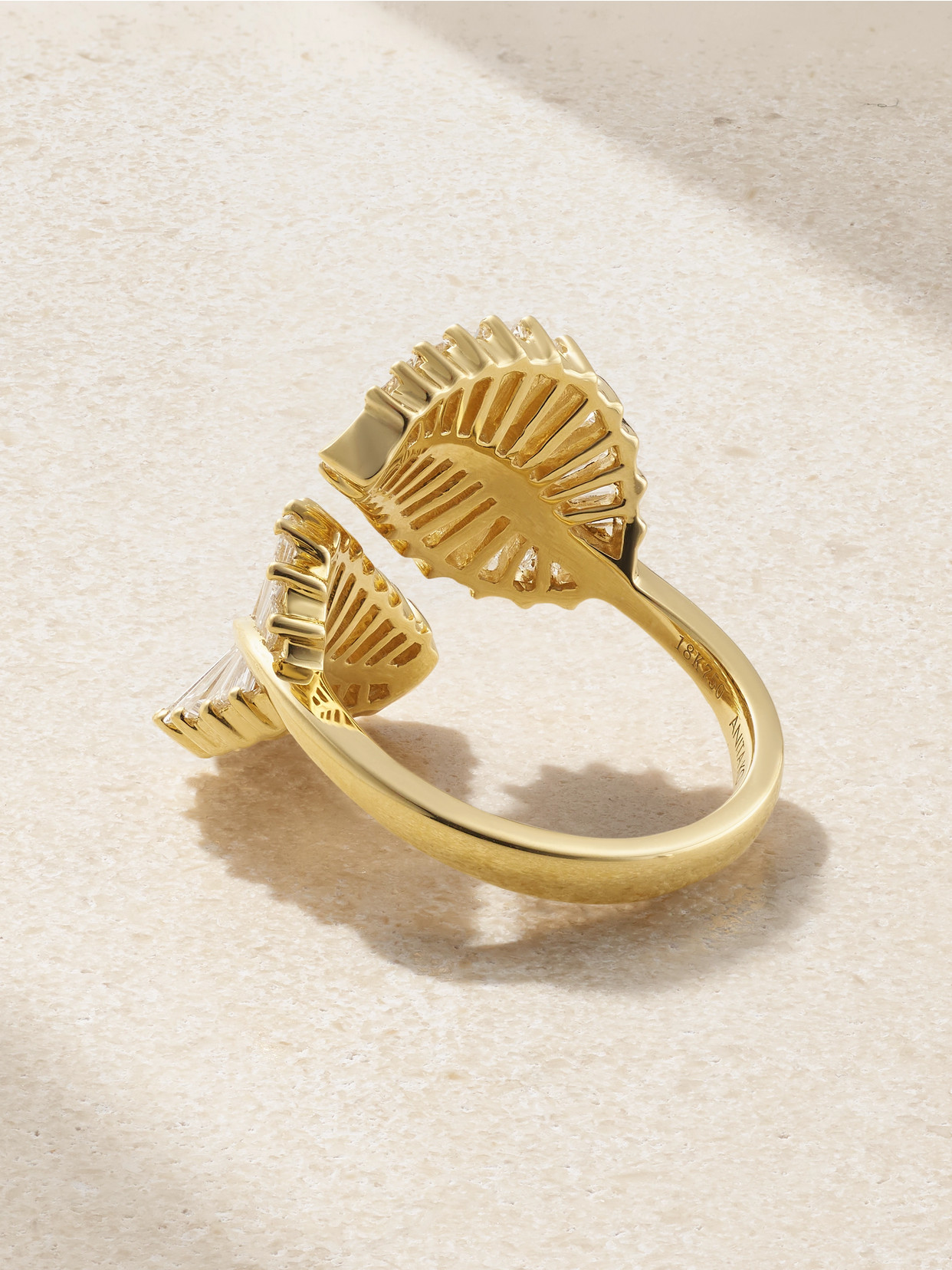 Anita Ko Palm Leaf 18-karat Gold Diamond Ring In Gold