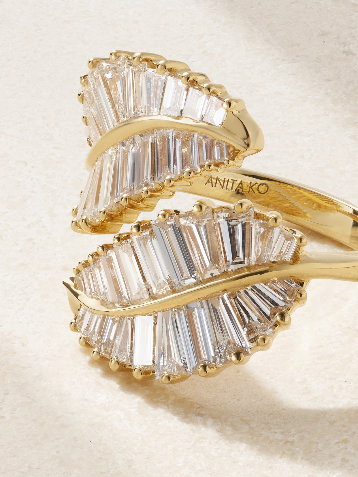 Anita Ko Palm Leaf 18-karat Gold Diamond Ring In Gold