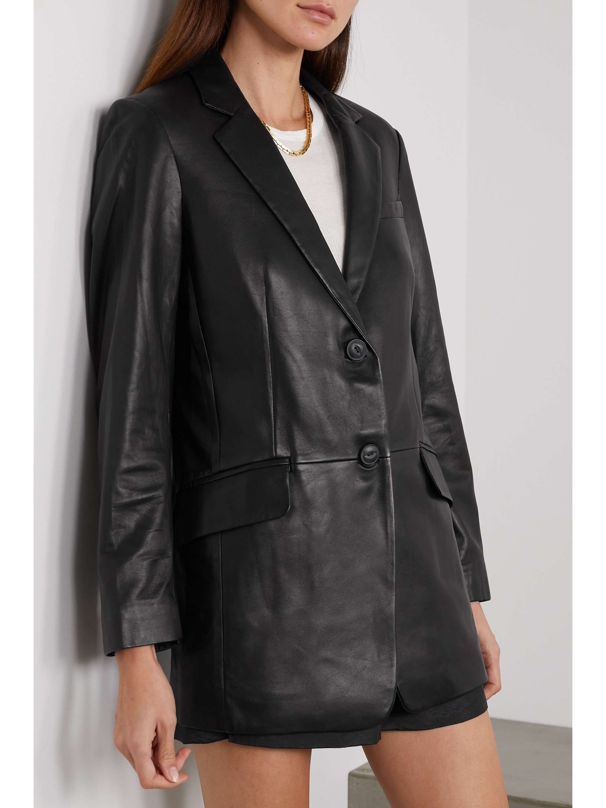 RAG & BONE ICONS Charles leather blazer | NET-A-PORTER