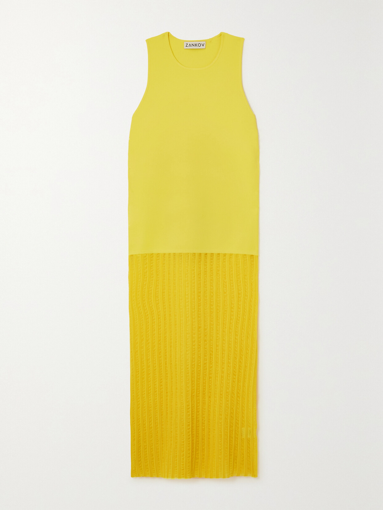Zankov Knitted Midi Dress - Yellow