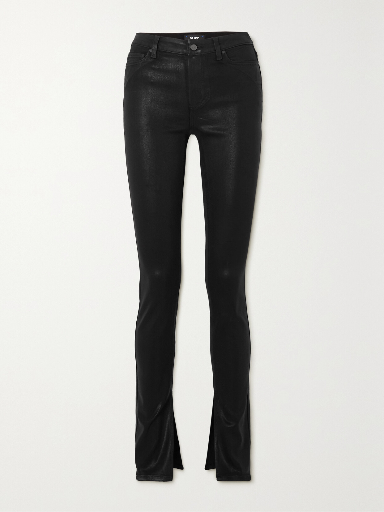 PAIGE - Constance Coated High-rise Skinny Jeans - Black