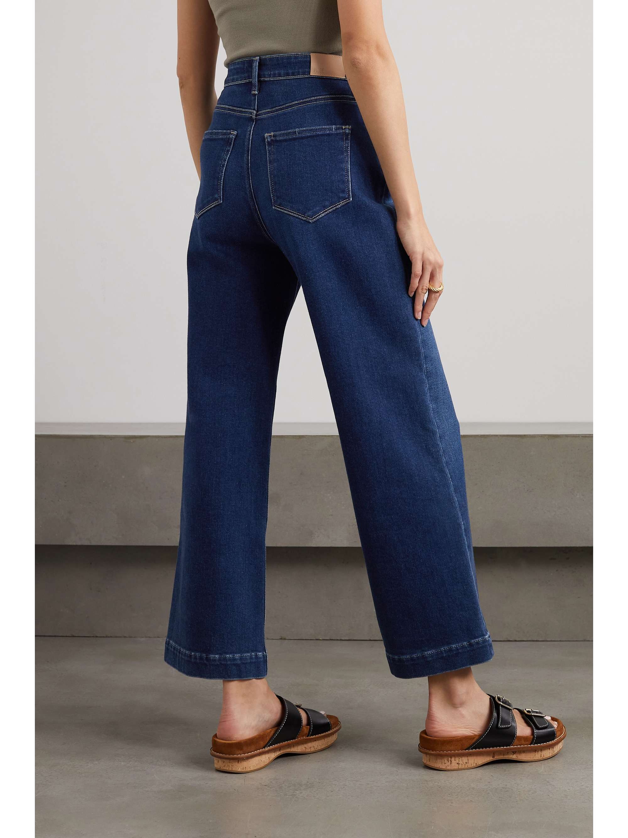 PAIGE Anessa cropped high-rise wide-leg jeans