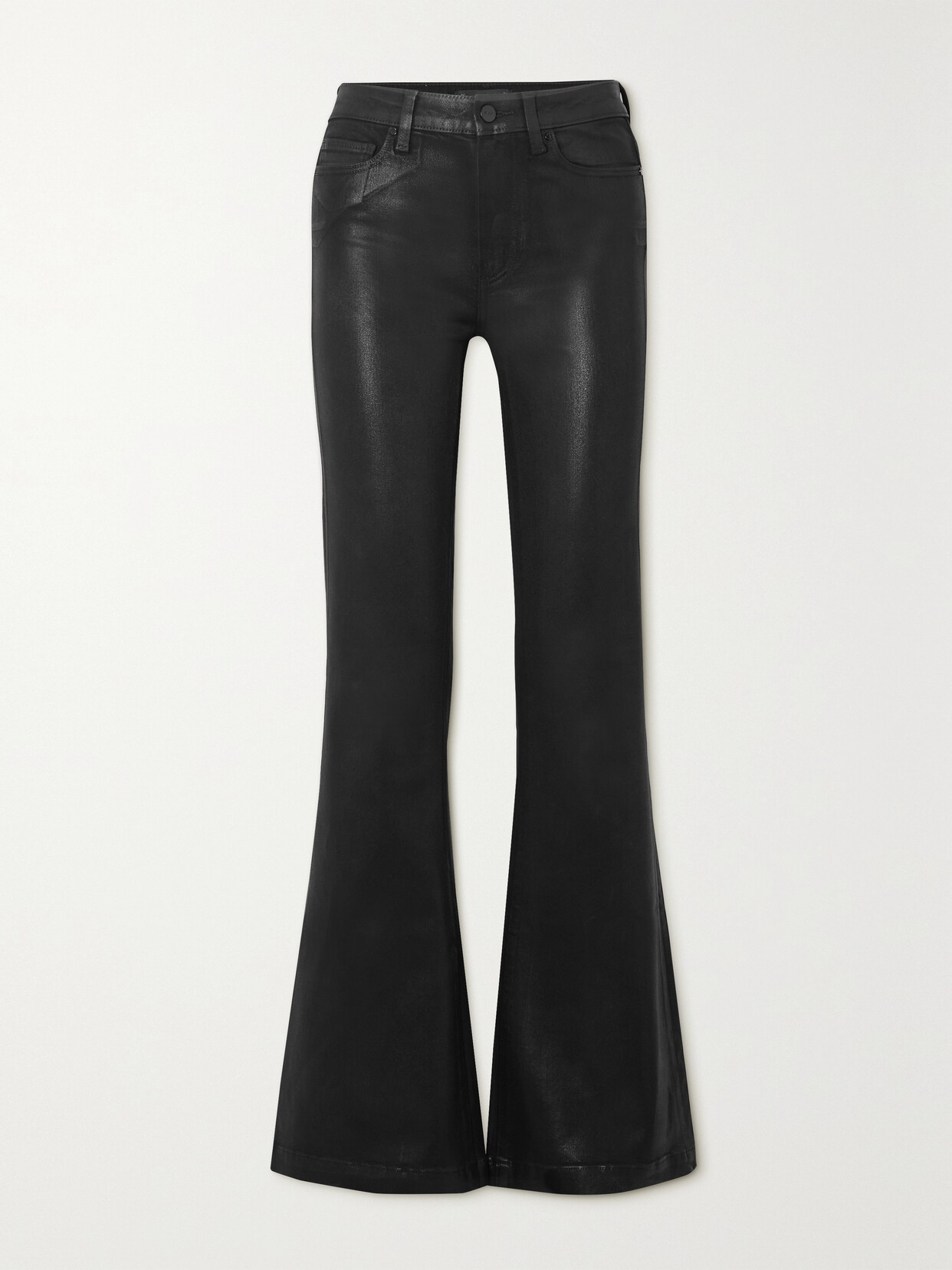 PAIGE GENEVIEVE HIGH-RISE COATED FLARED JEANS