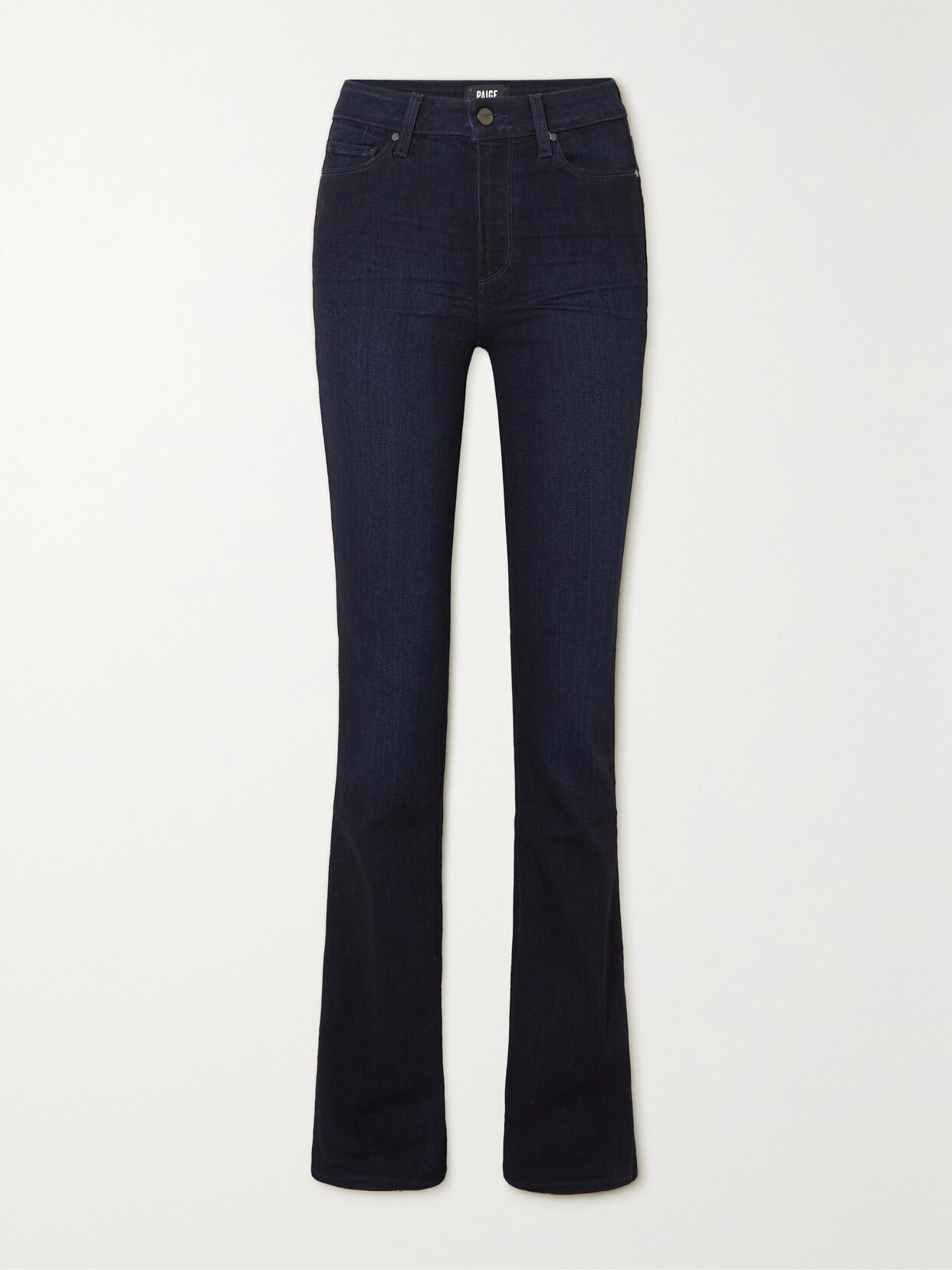 Shop Paige Manhattan High-rise Bootcut Jeans In Blue