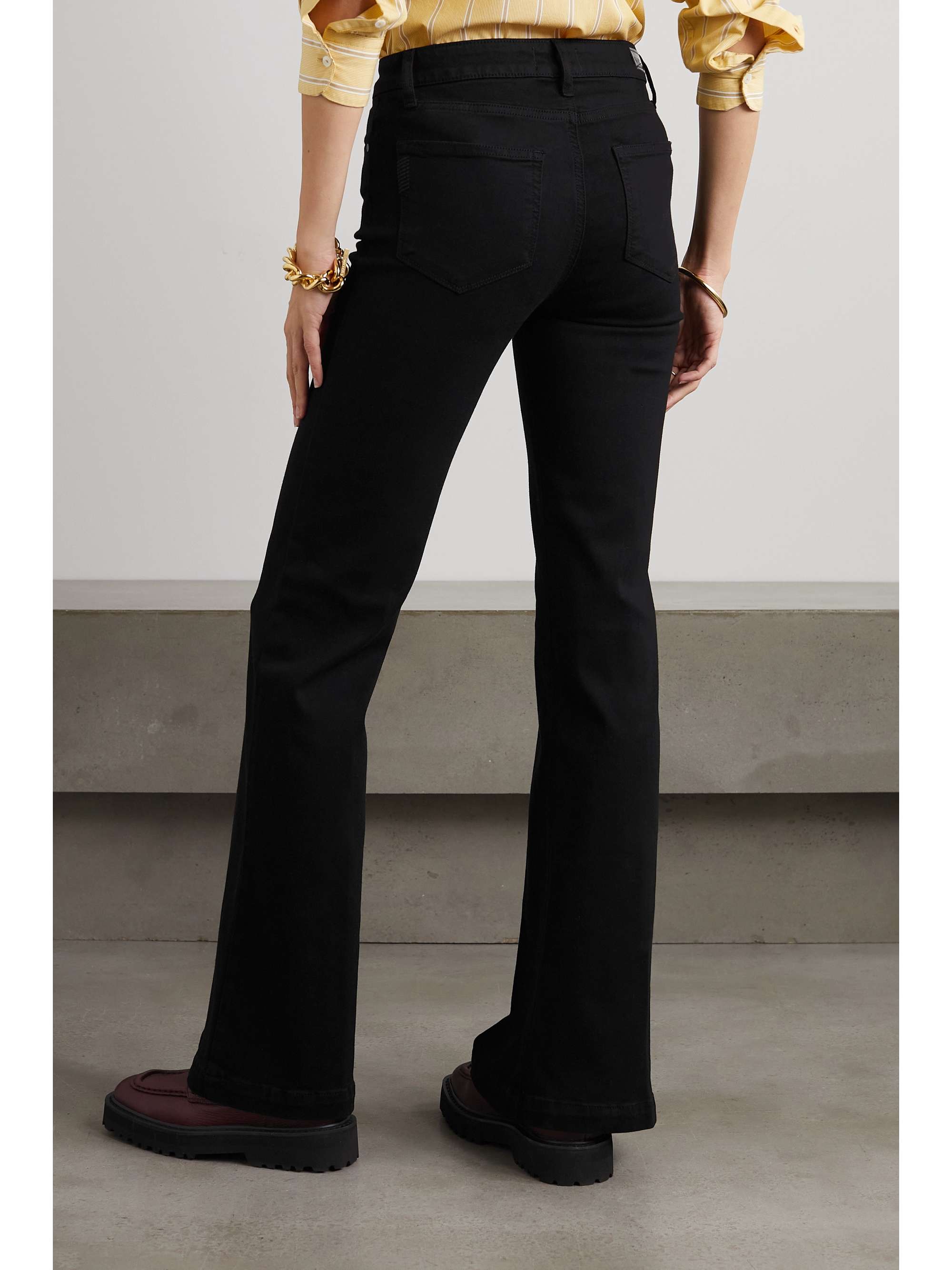 PAIGE Genevieve hoch sitzende Schlagjeans