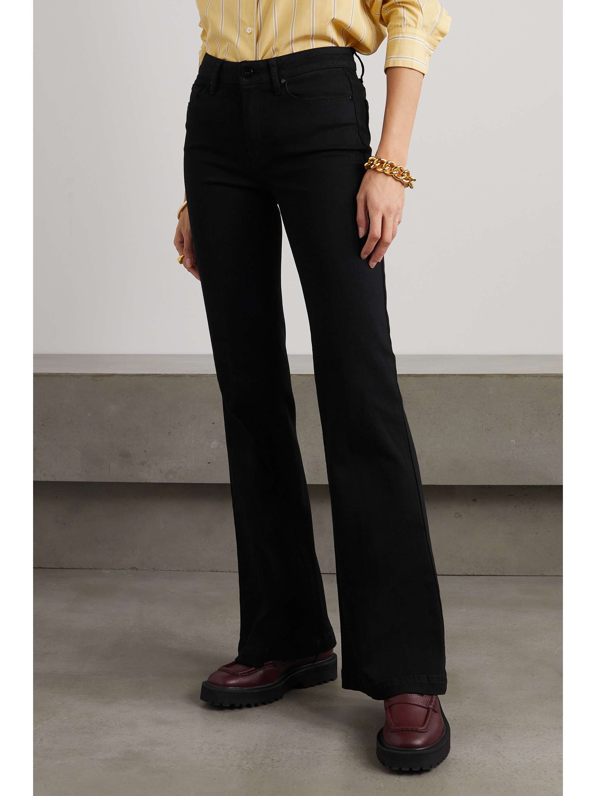 PAIGE Genevieve hoch sitzende Schlagjeans