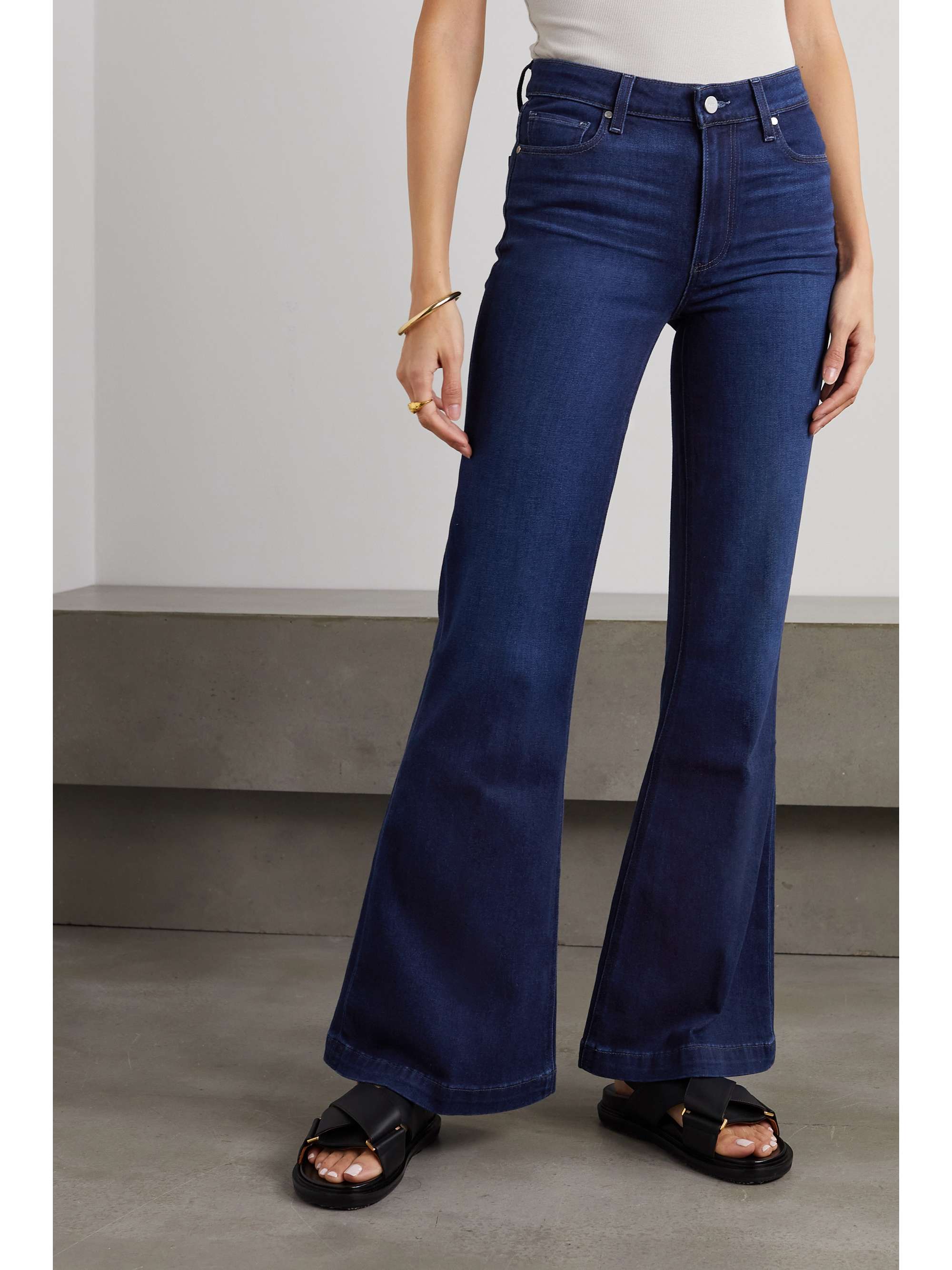 PAIGE Genevieve highrise flared jeans NETAPORTER