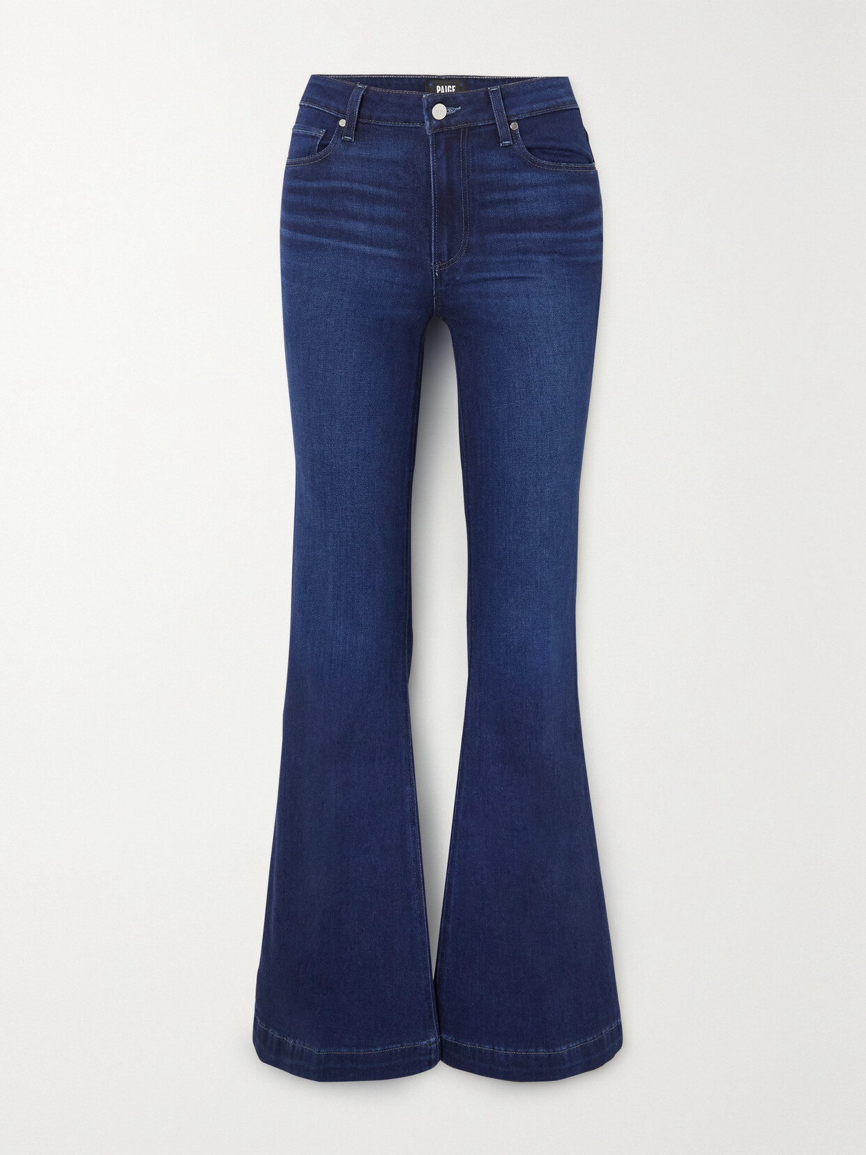 PAIGE - Genevieve High-rise Flared Jeans - Blue