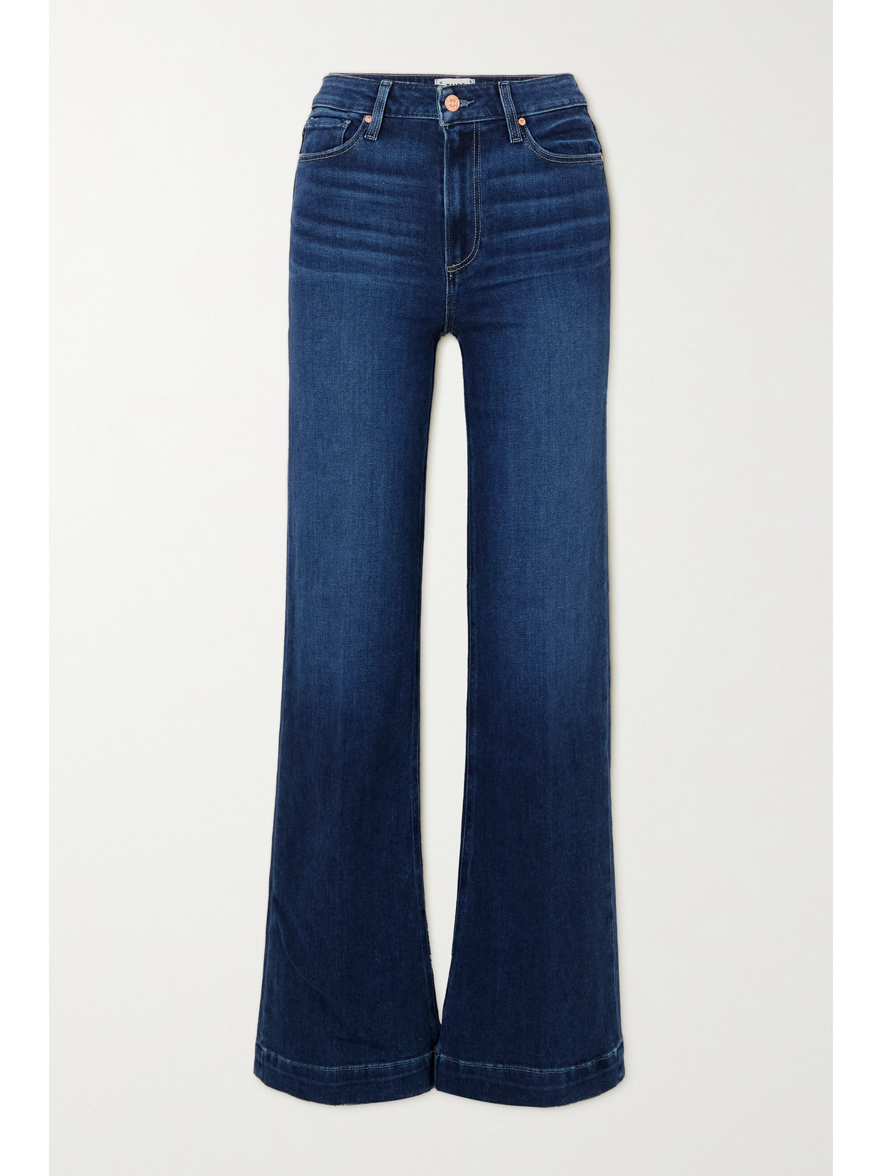 PAIGE - Leenah High-rise Flared Jeans - Blue