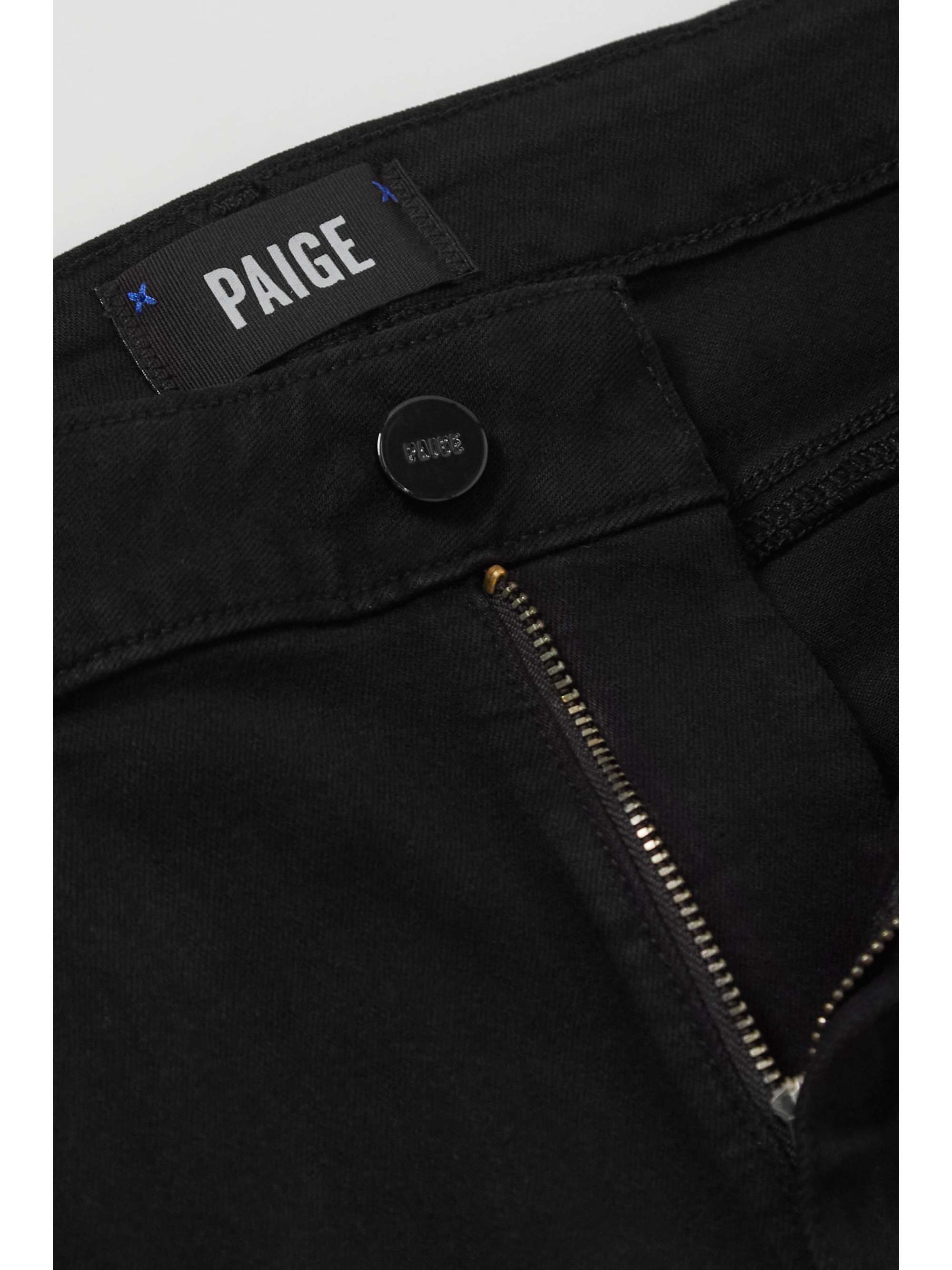 PAIGE Cindy 高腰直筒涂层牛仔直筒九分裤