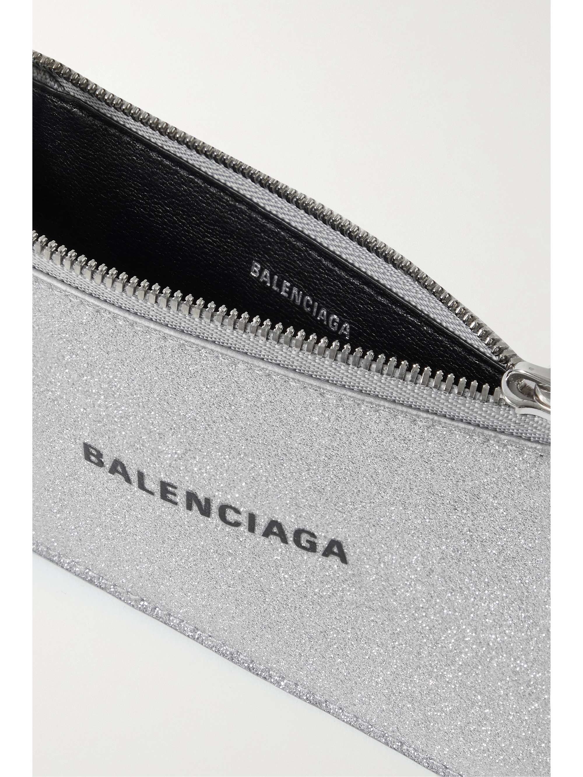 BALENCIAGA Cash glittered leather wallet
