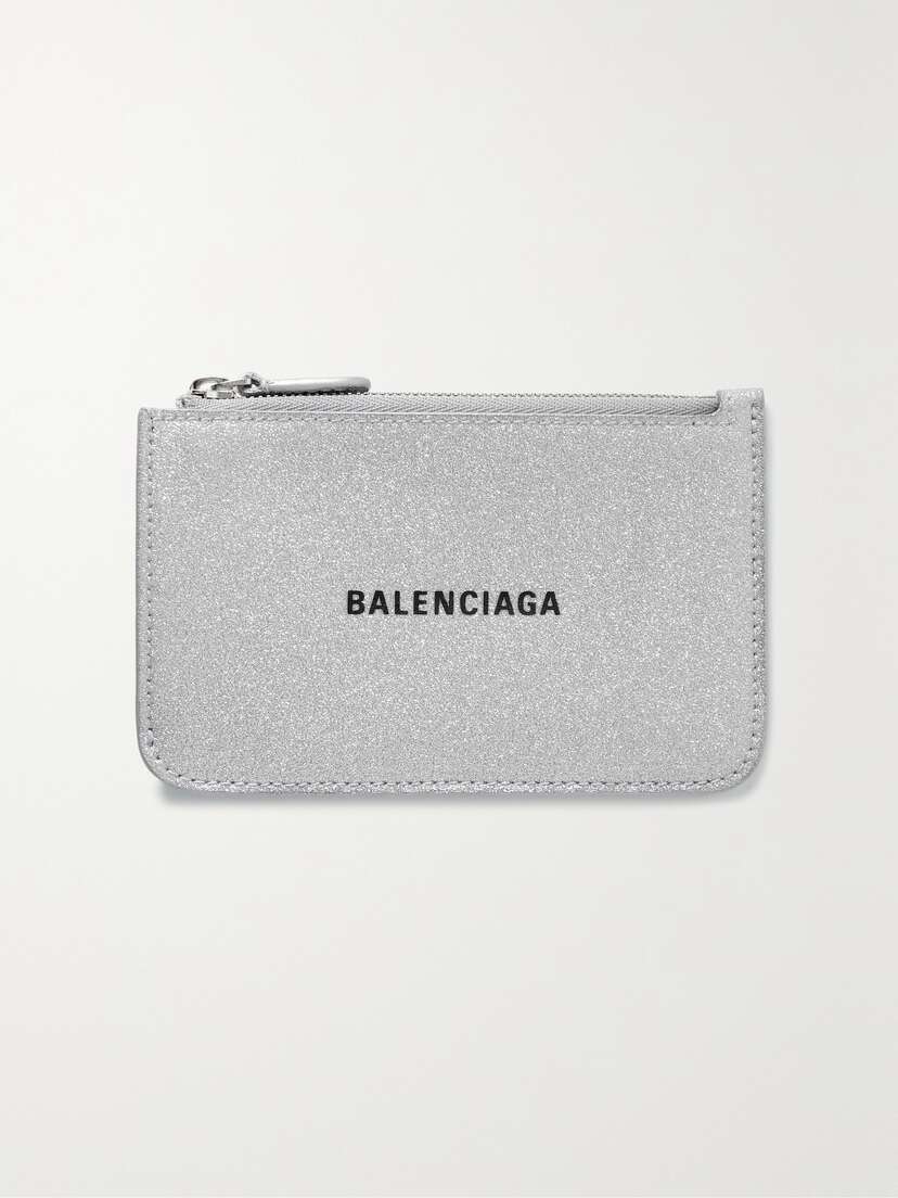 Balenciaga Cash Glittered Leather Wallet
