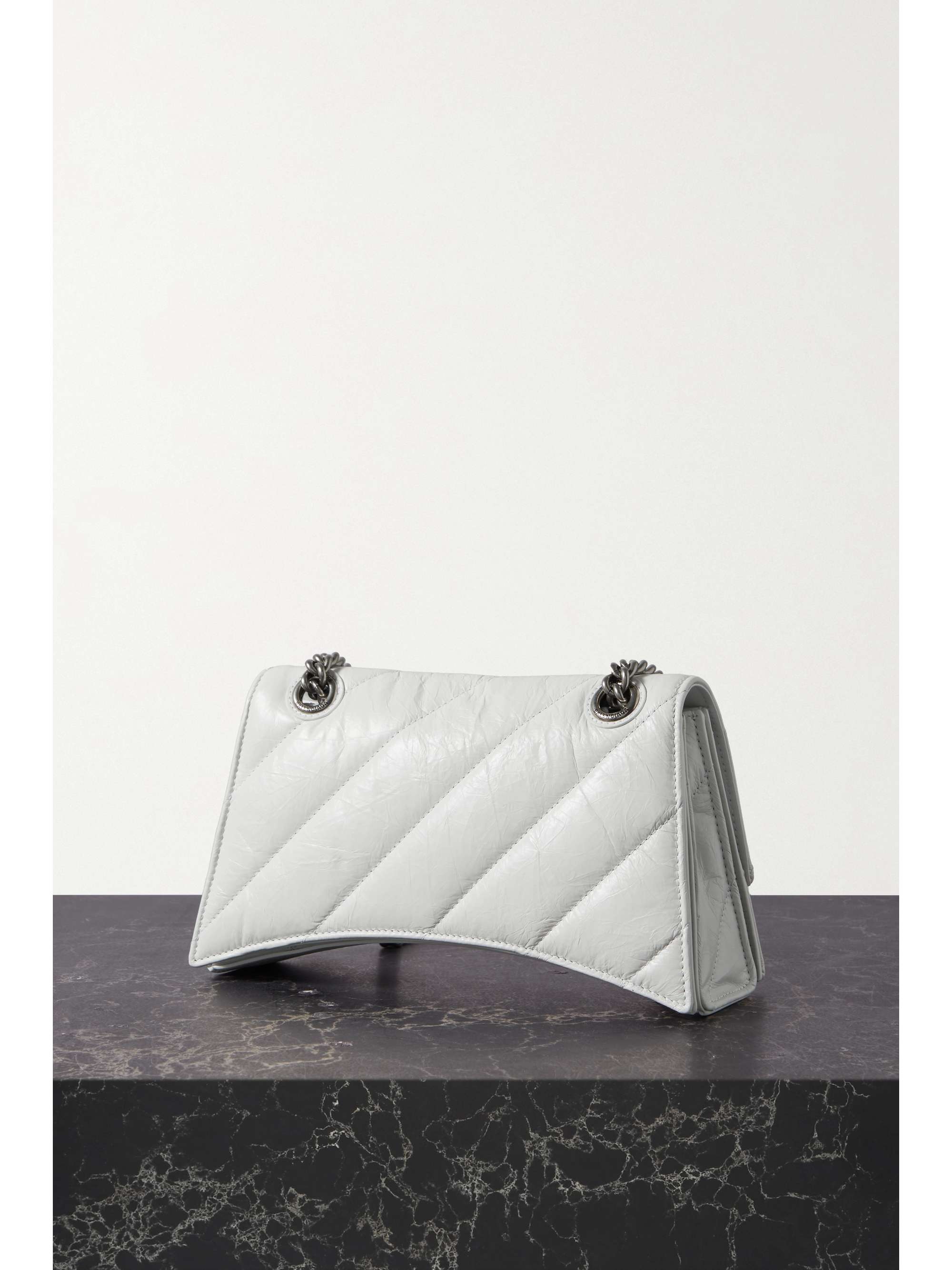 BALENCIAGA Crush small quilted crinkled-leather shoulder bag