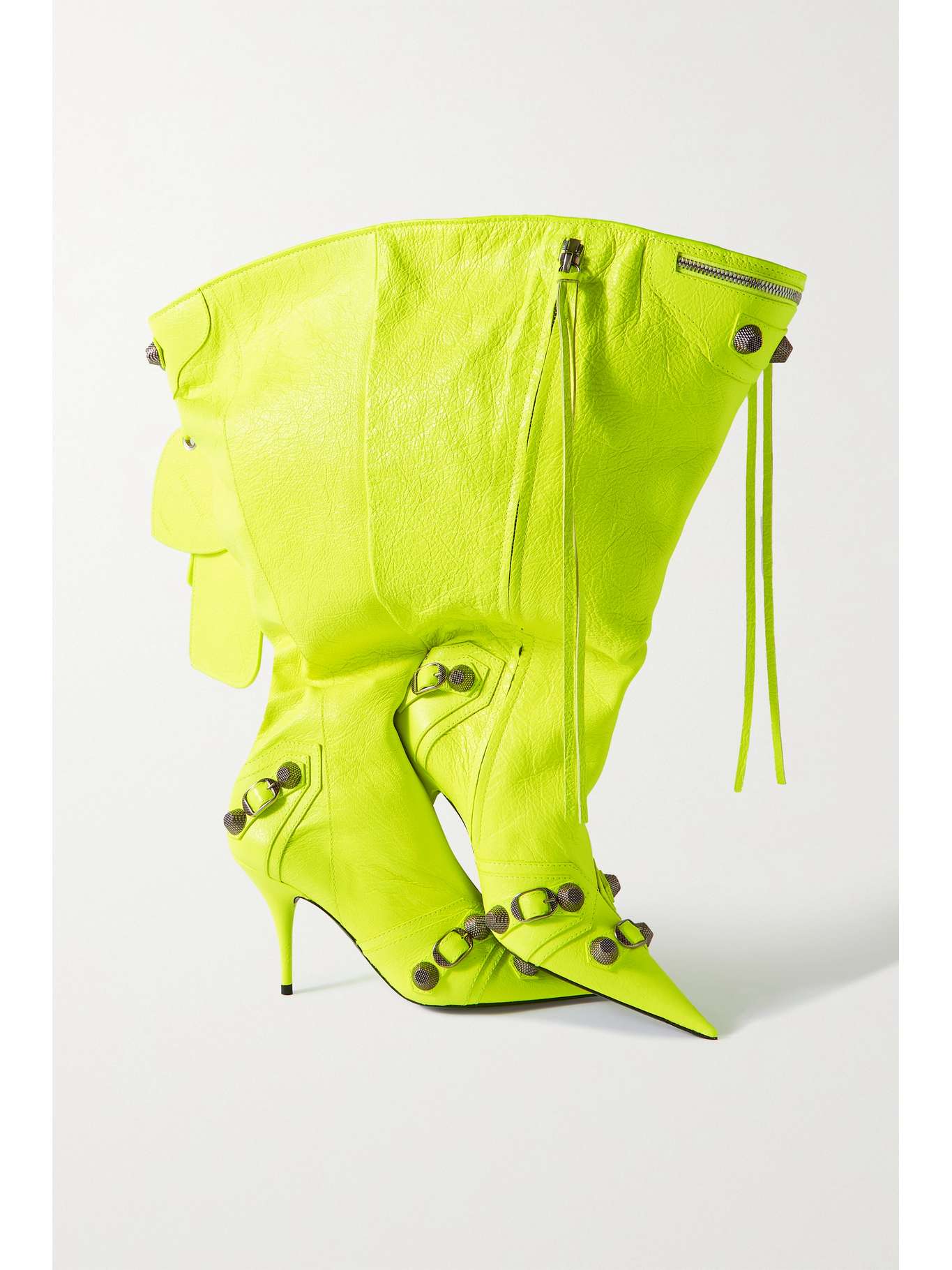 BALENCIAGA Le Cagole Boot crinkledleather shoulder bag NETAPORTER