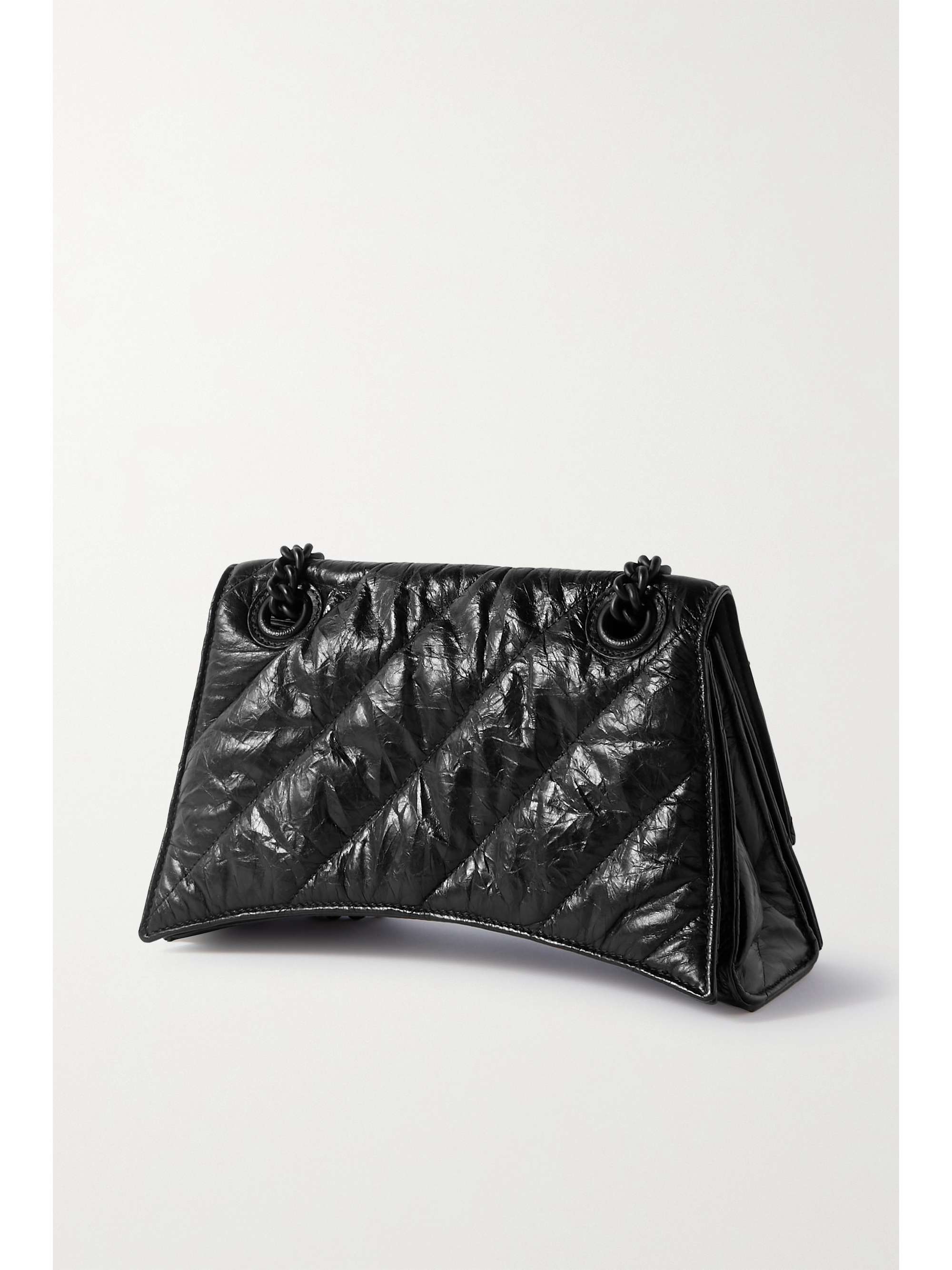 BALENCIAGA Crush 绗缝褶皱皮革小号单肩包